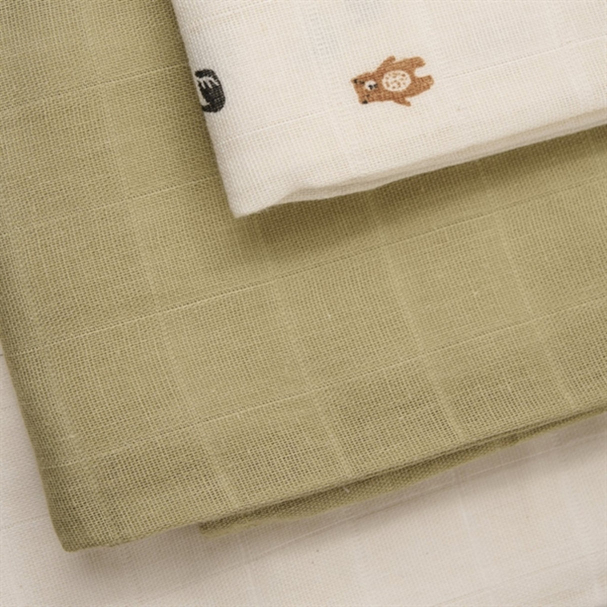 Pippi Økologiske Stofbleer 4-pak Woodsmoke