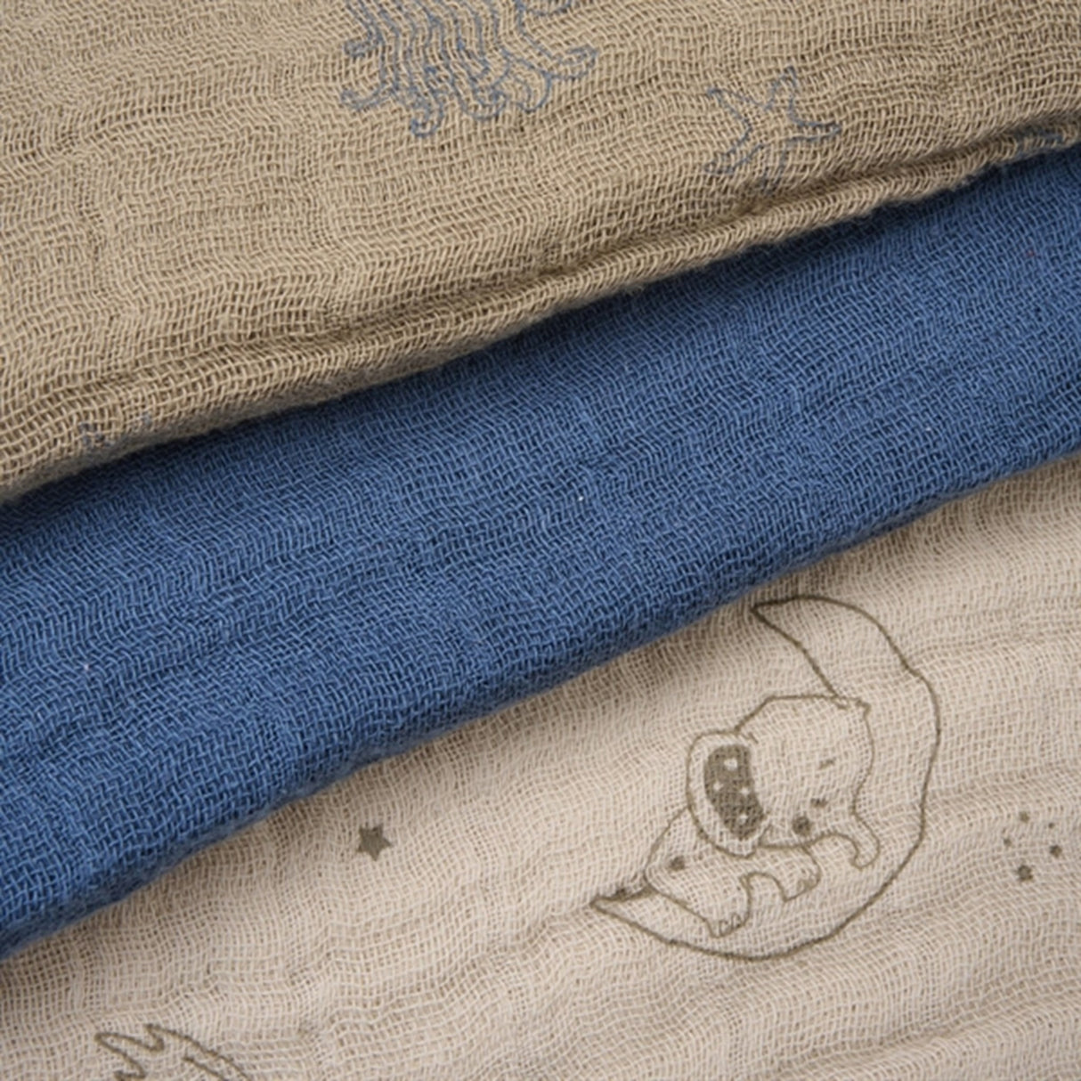 Pippi Økologiske Stofbleer 6-pak China Blue