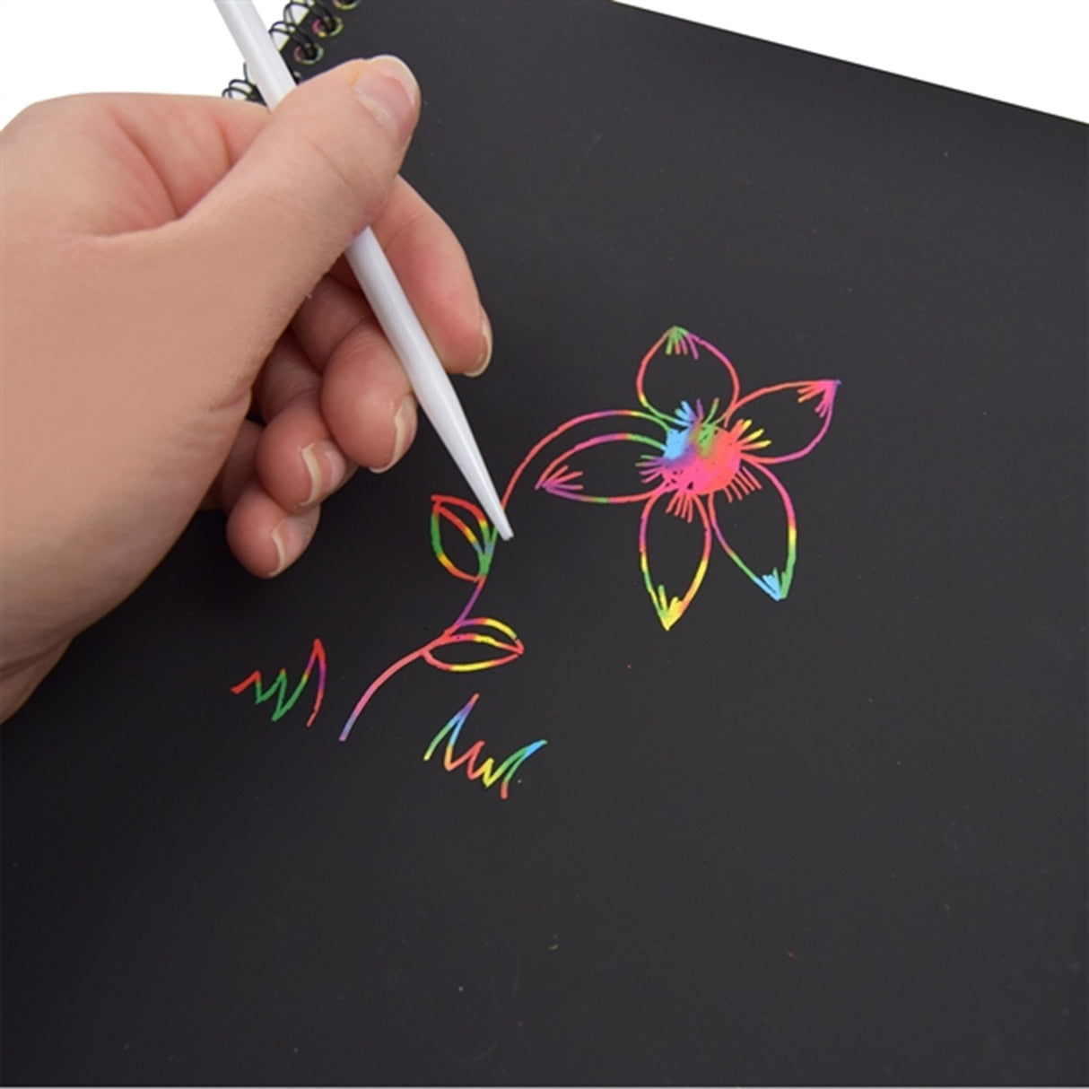 Pocket Money Magisk Color Scratch Bog A4 10 Sider med Pen