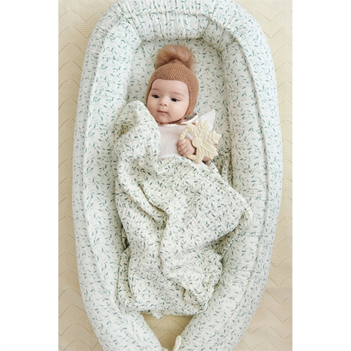 Cam Cam Copenhagen Babynest Green Leaves