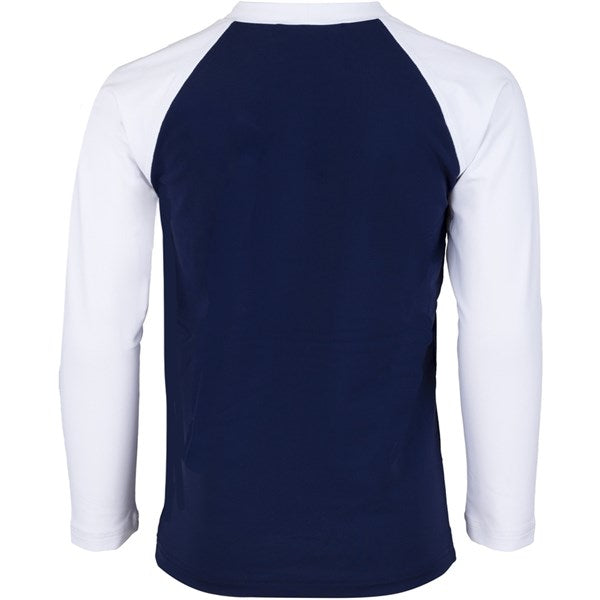 Petit Crabe Blue/White Raglan UV Badebluse