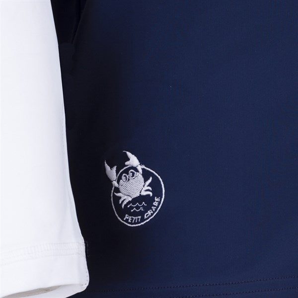 Petit Crabe Blue/White Raglan UV Badebluse