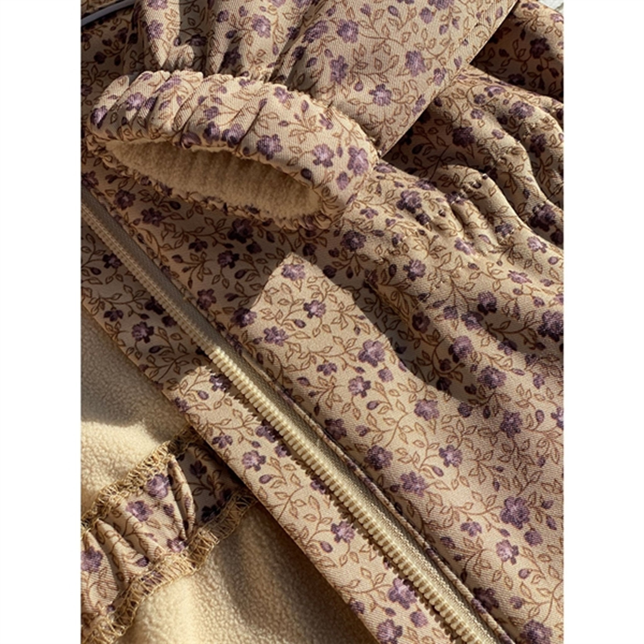 Wheat Softshell Lilac Flowers Jakke Elois 4
