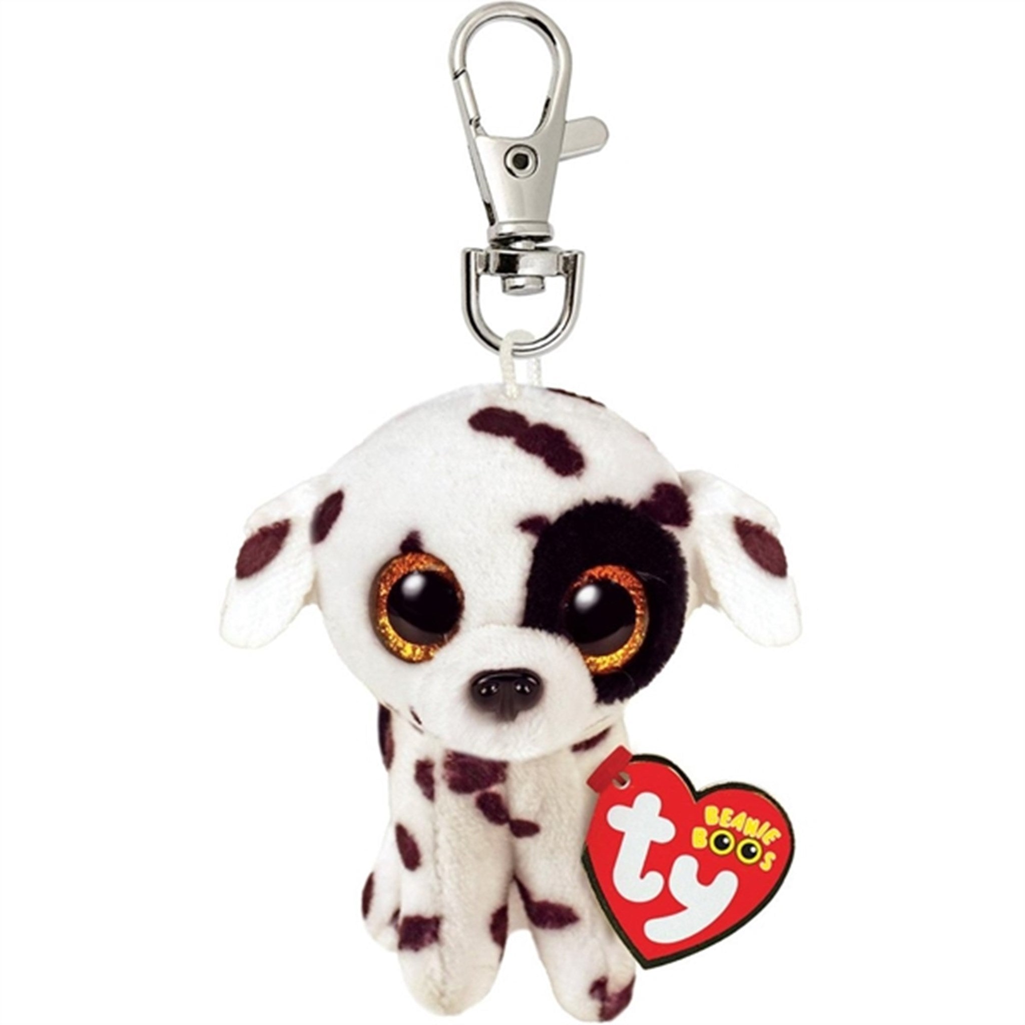 TY Beanie Boos Luther - Spotted Hund Nøglering