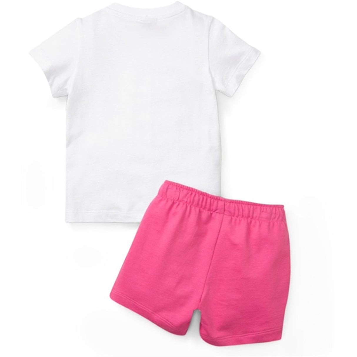 Puma Minicats T-shirt & Shorts Sæt White-Pearl Pink