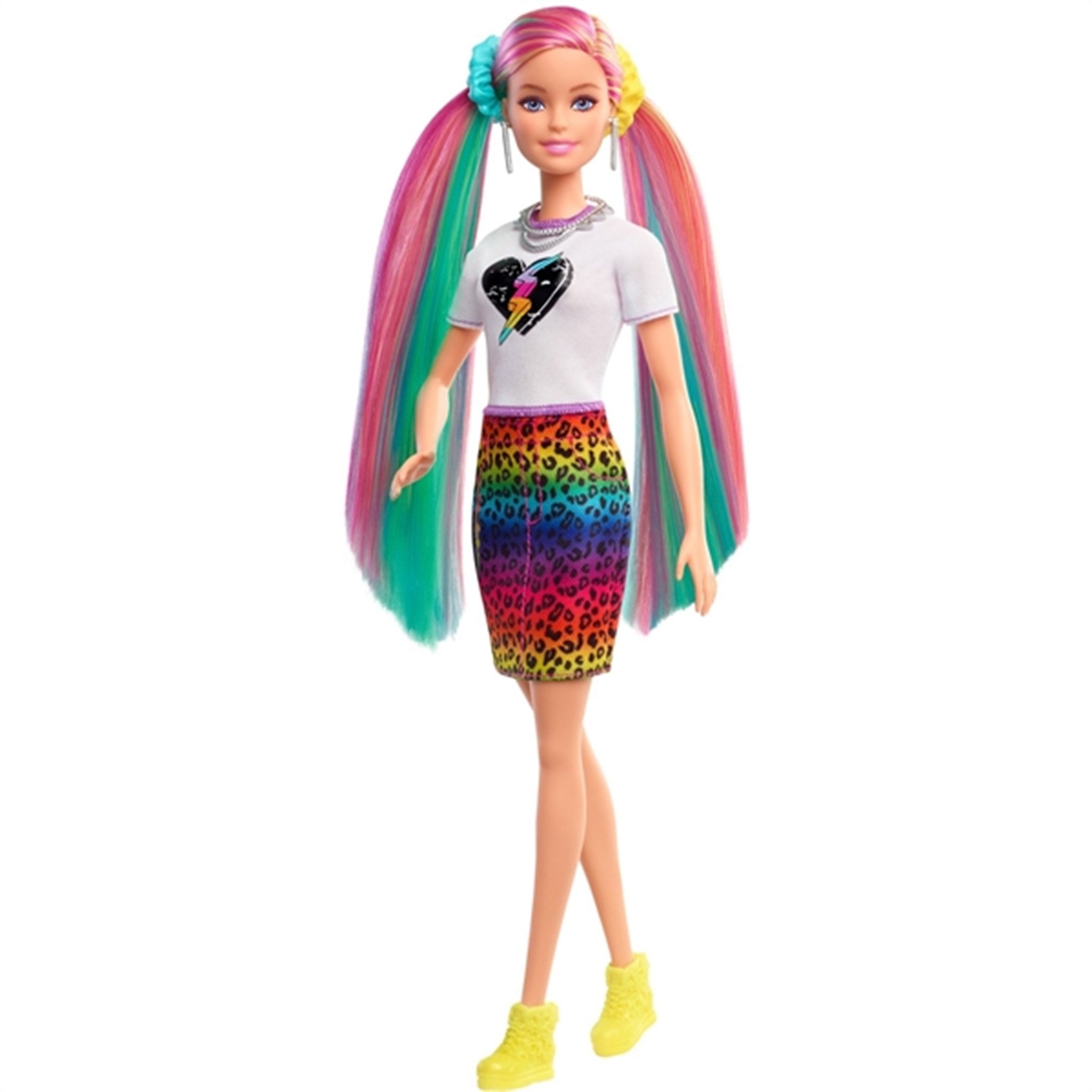 Barbie® Dukke Med Leopard Regnbue Hår 5