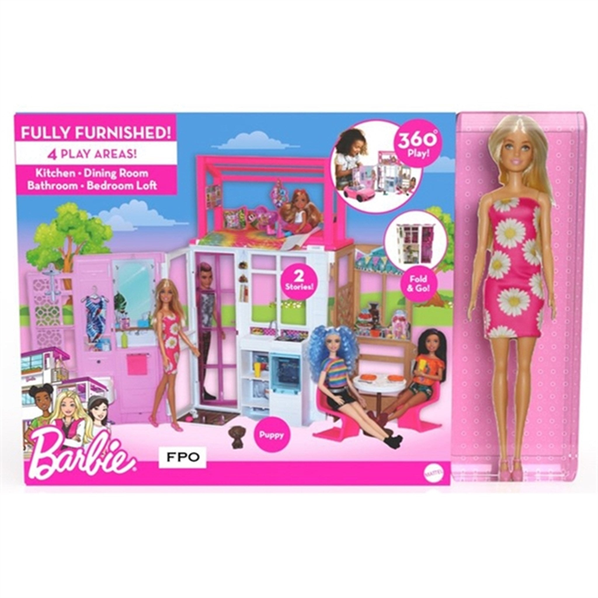 Barbie® Leg-Og-Tag-Med Hus Inkl. Dukke 2
