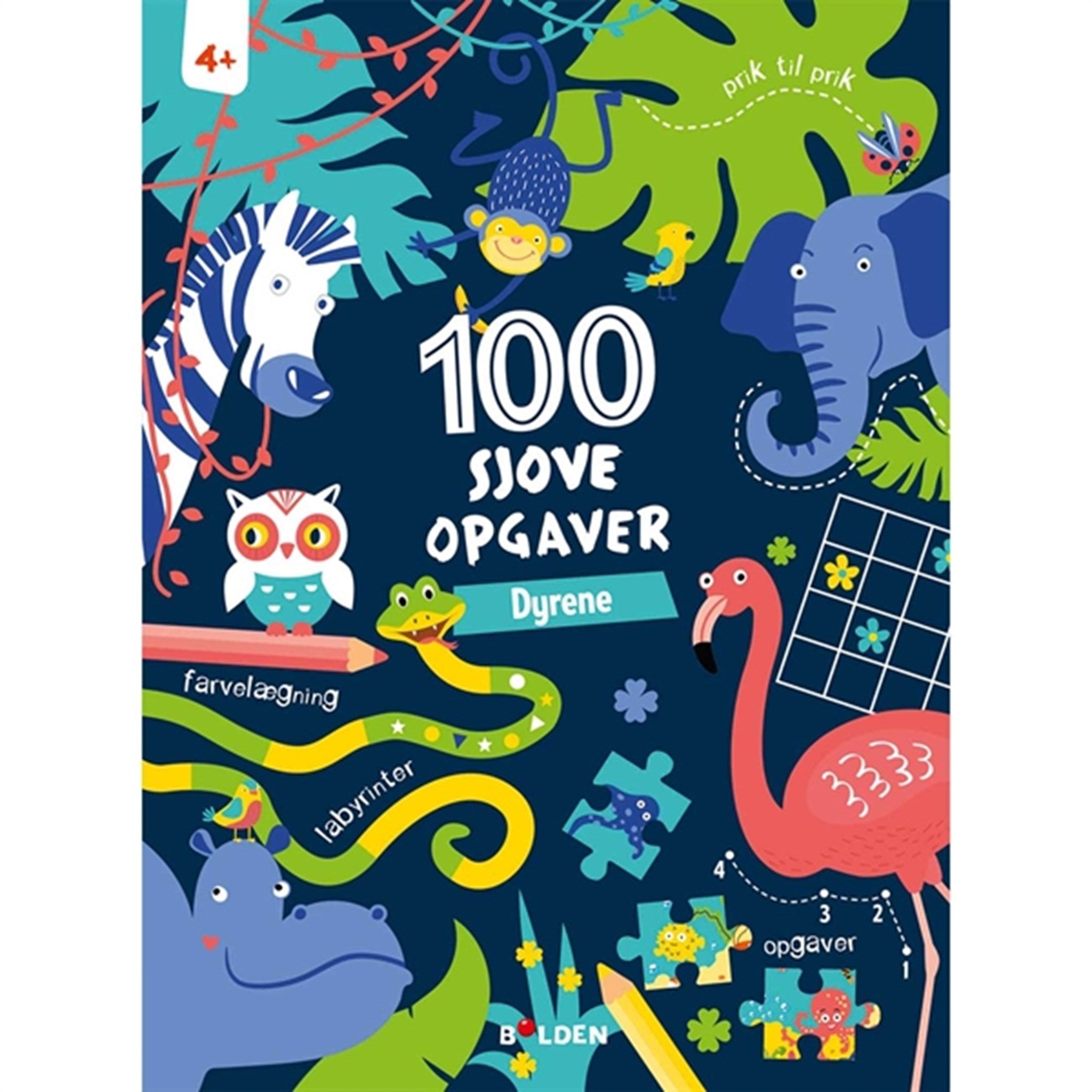 Bolden 100 Sjove Opgaver - Dyrene Fra 4 år