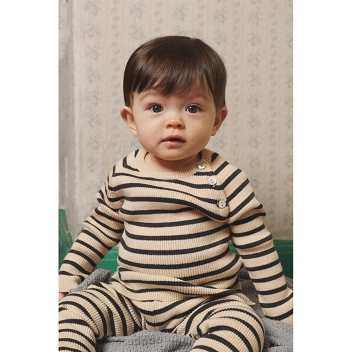 Flöss Flye Strik sweater Noir/Warm cotton