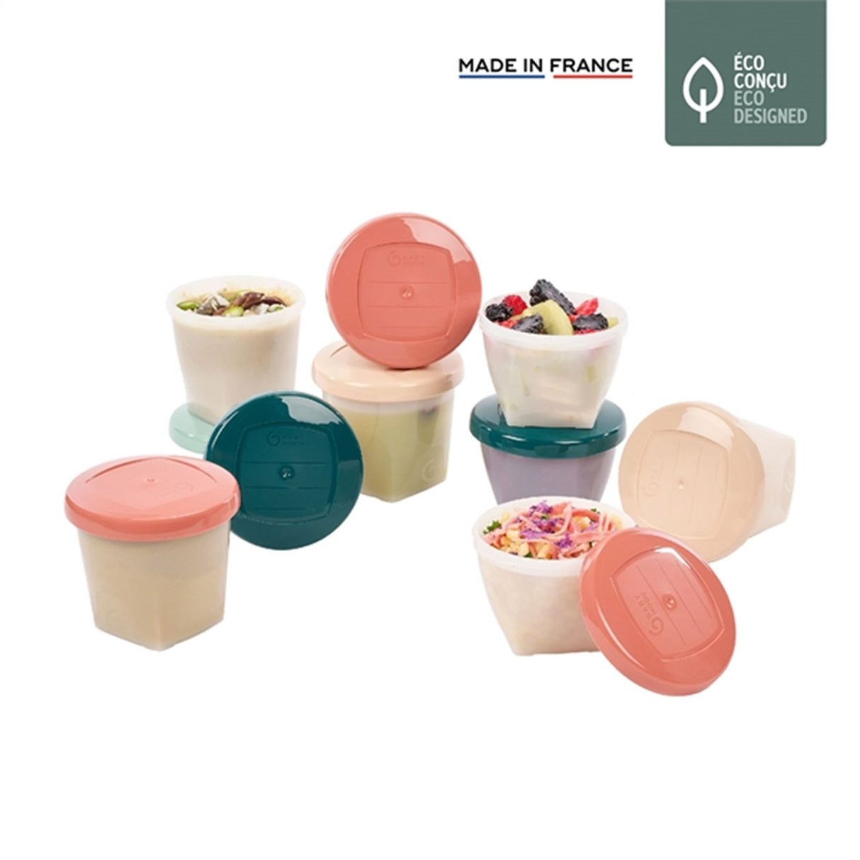Babymoov ECO Madbøtter - 8x 250ml + 8x 180ml