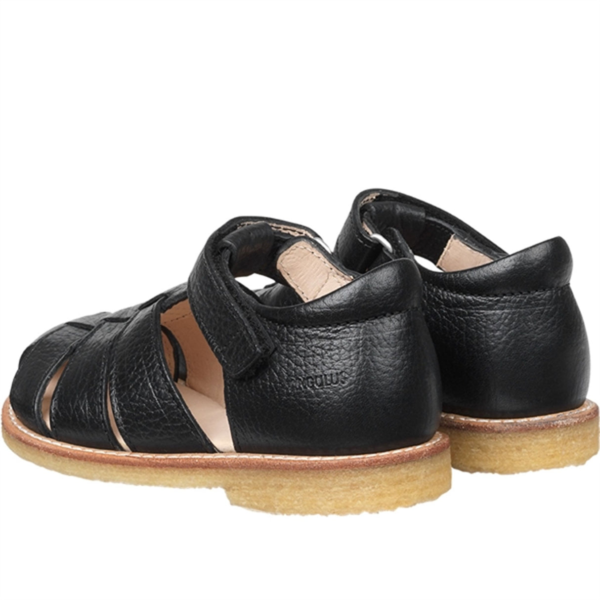 Angulus Sandal M. Velcro Flettet Sort 5026-101-2504