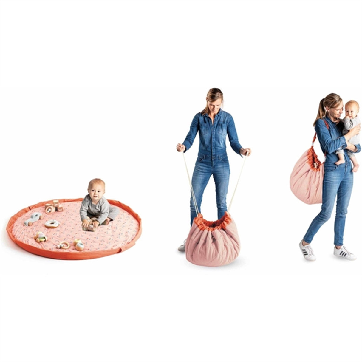 Play&Go 3-i-1 Legetæppe Soft Animal Face