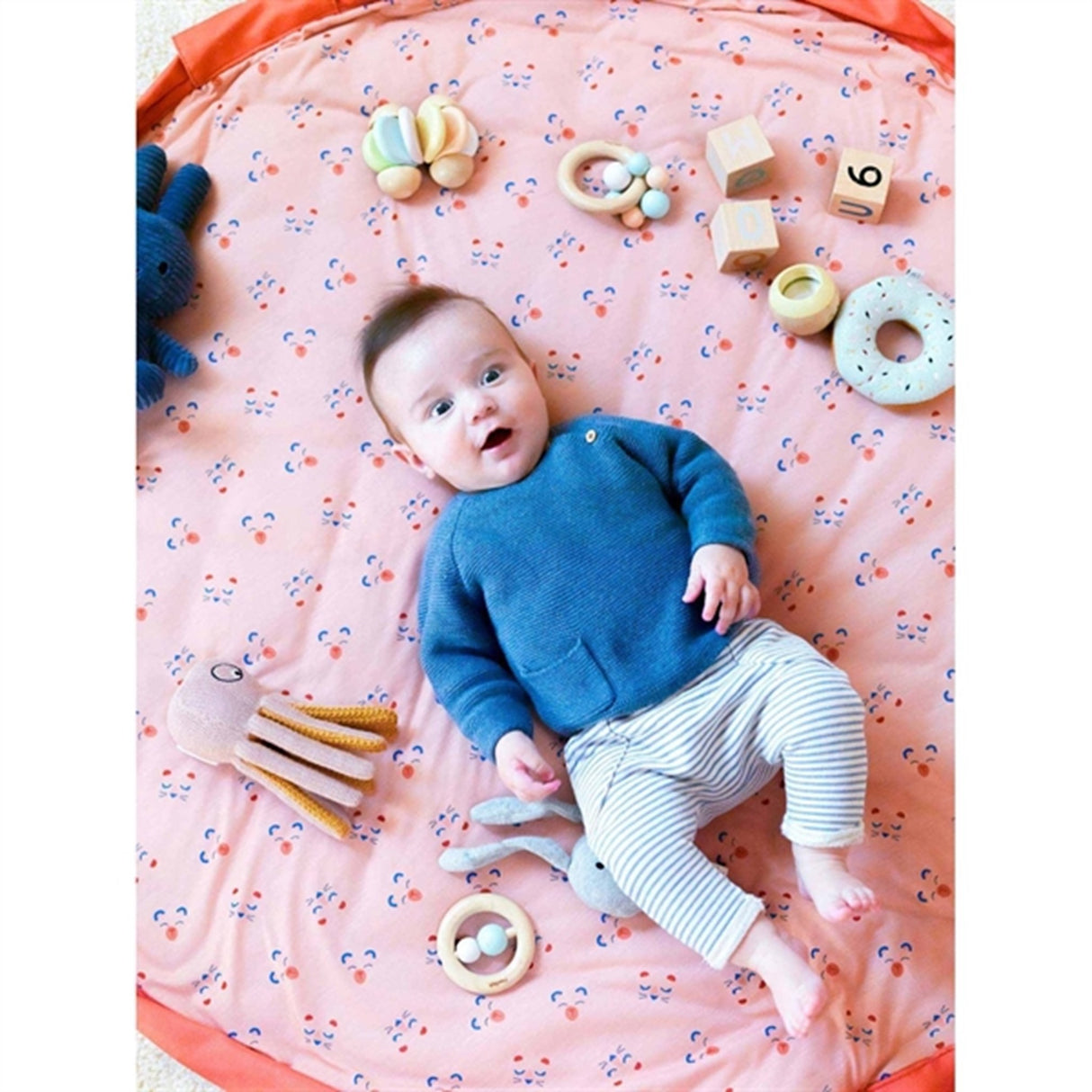 Play&Go 3-i-1 Legetæppe Soft Animal Face