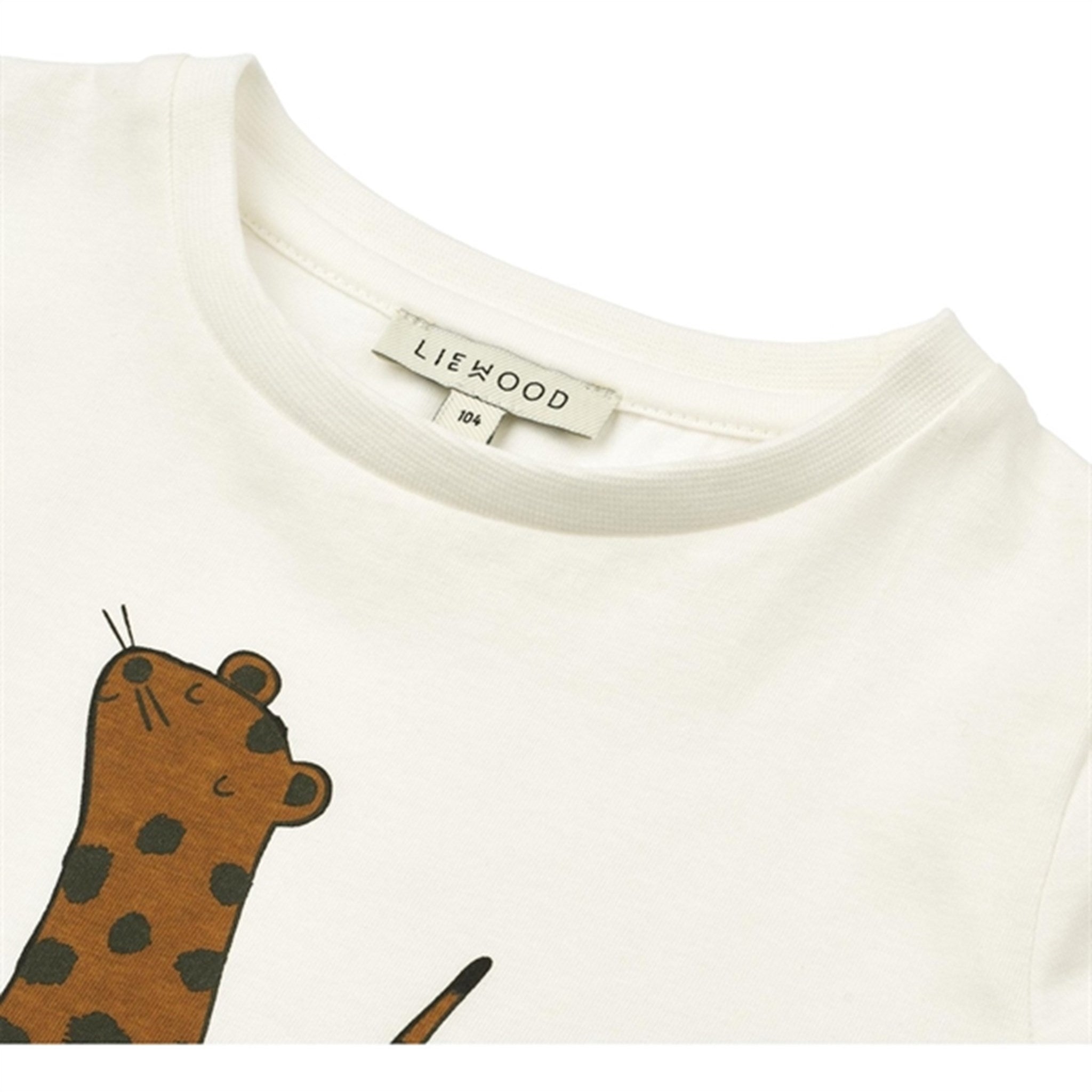 Liewood Leopard/Crisp White Apia Placement T-shirt 3