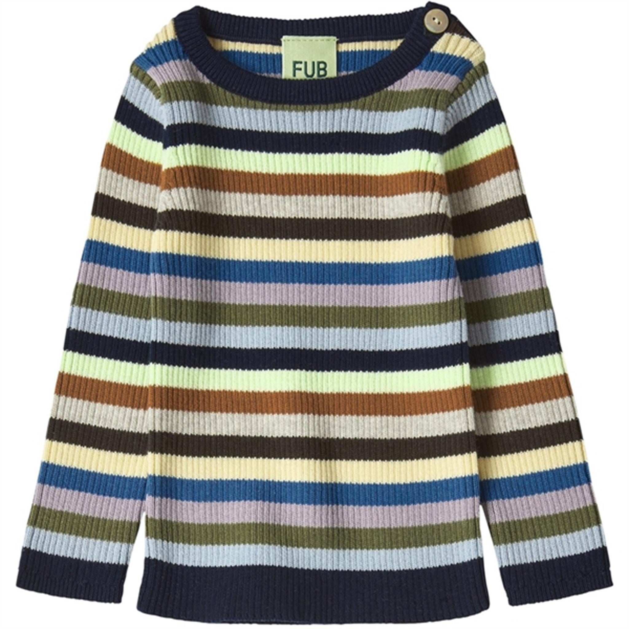 FUB Multi Stripe Baby Striped Rib Bluse