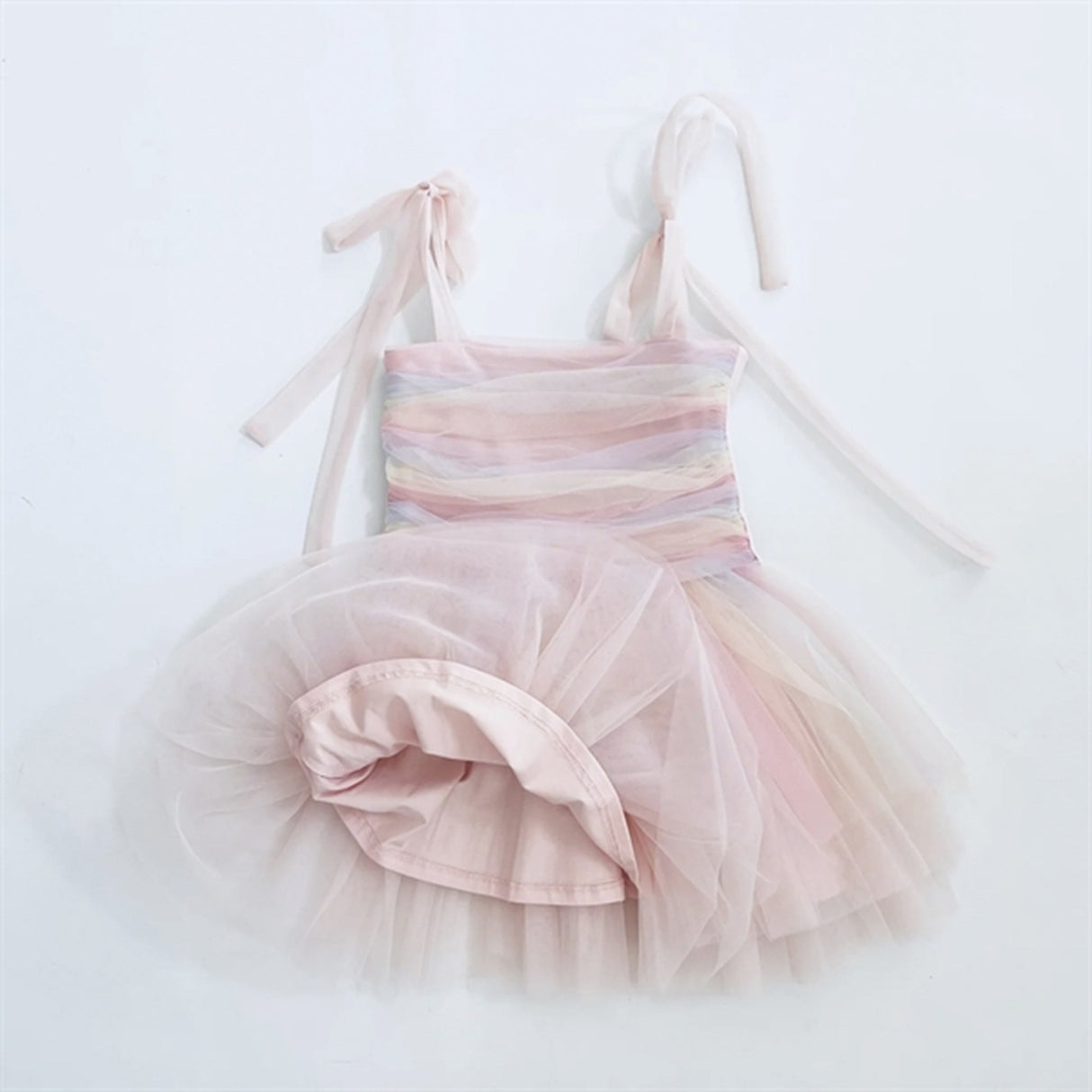 Dolly by Le Petit Tom Unicorn Rainbow Ballerina Tulle Tutu Kjole Rainbow Pastel