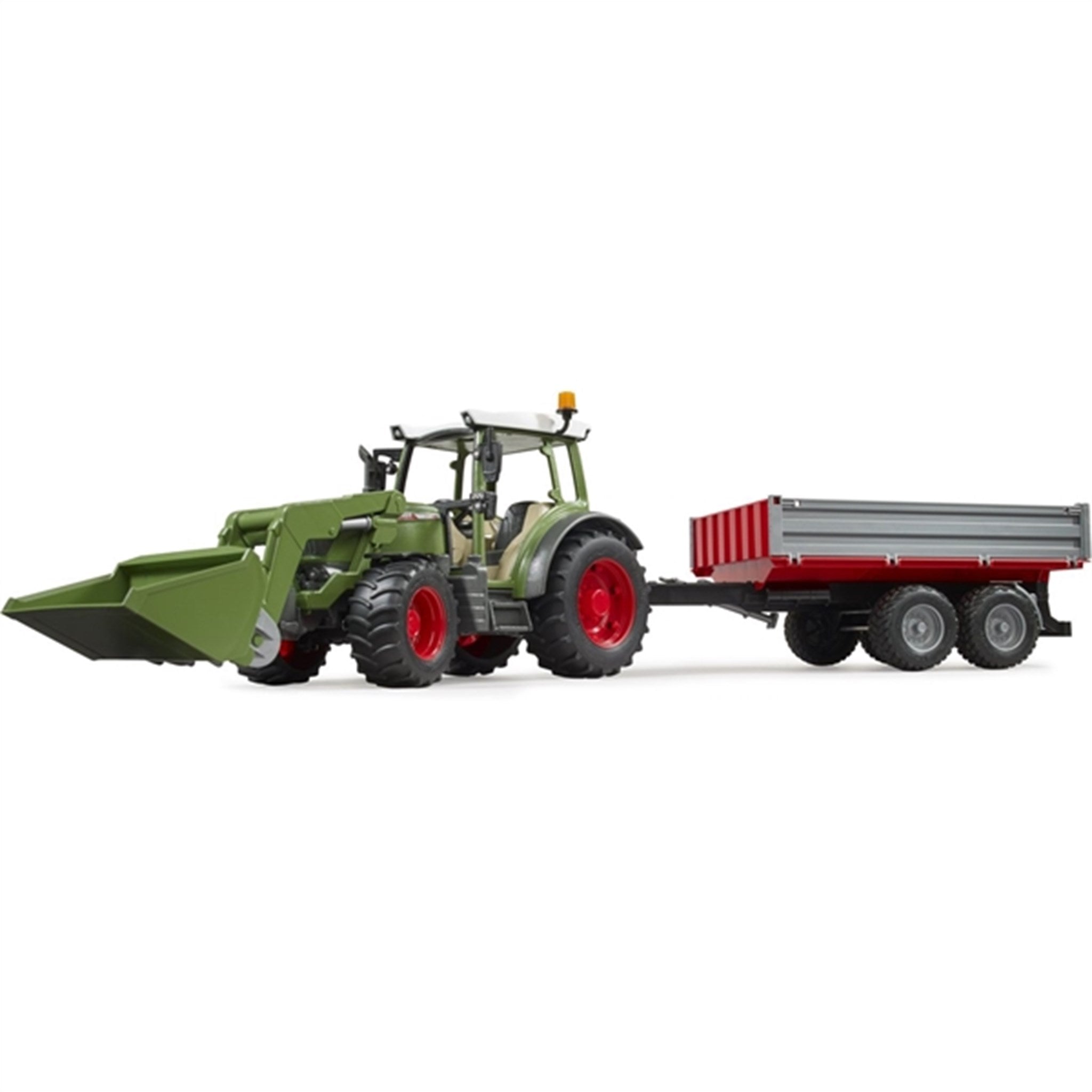 Bruder Fendt Vario 211 Traktor m. Frontlæsser og Tipp Trailer 2