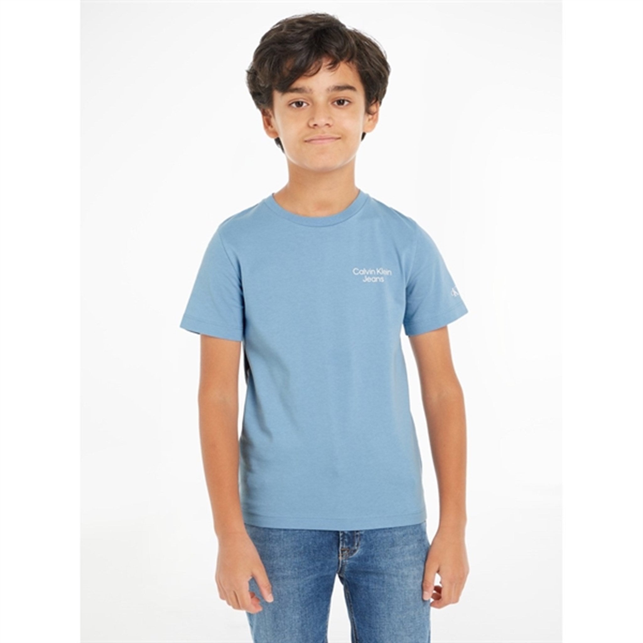 Calvin Klein CKJ Stack Logo T-Shirt Dusk Blue 4