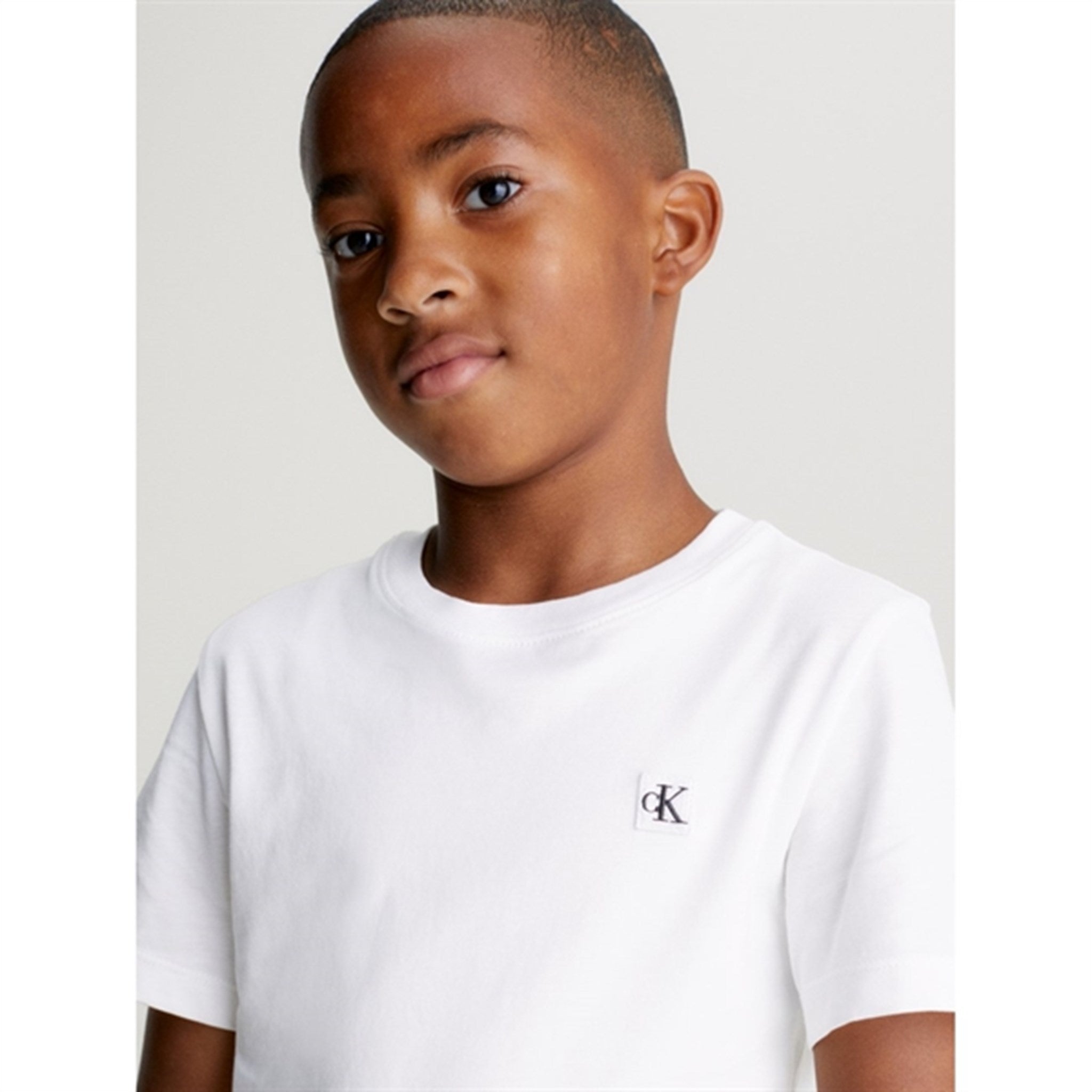 Calvin Klein Monogram Mini Badge T-Shirt Bright White 7