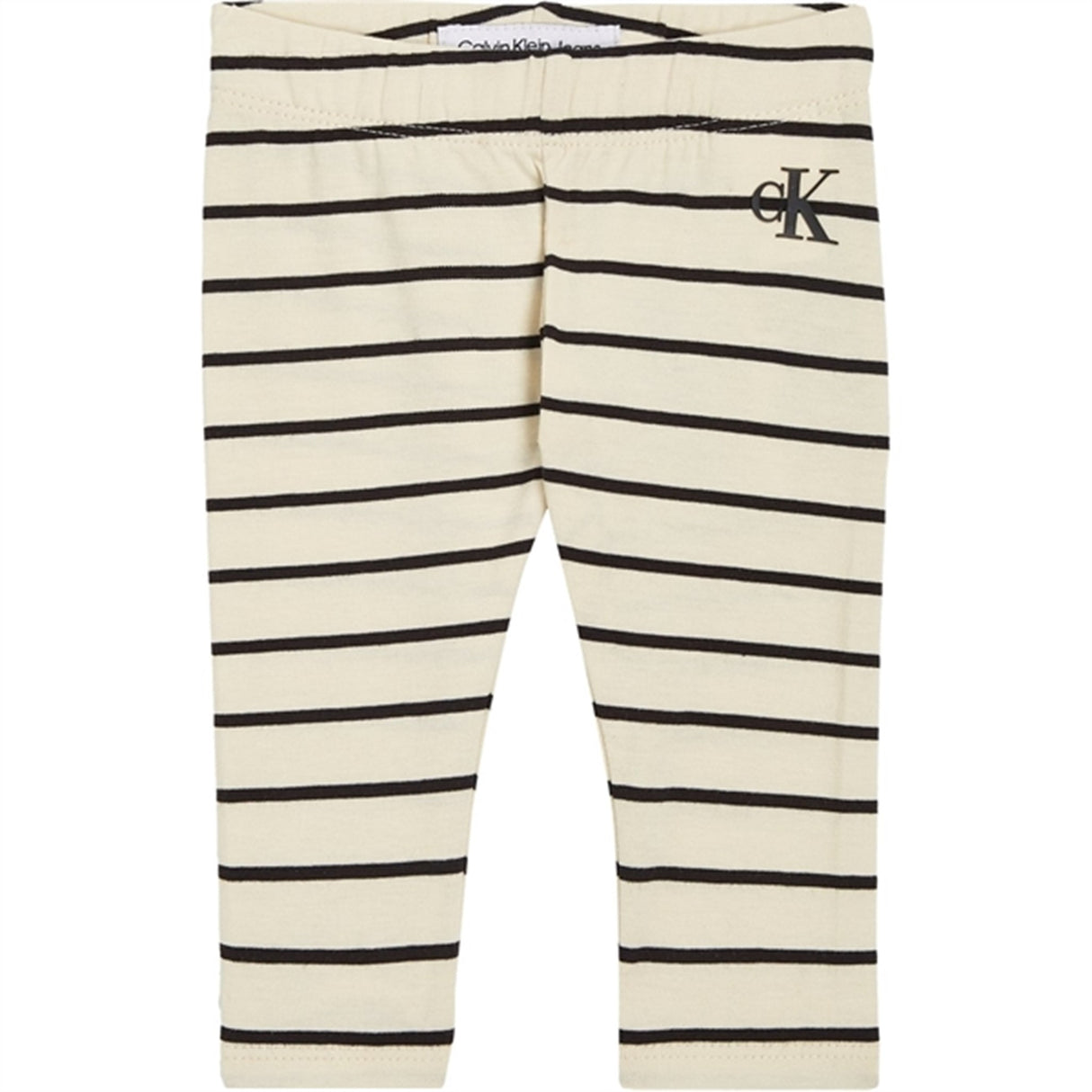 Calvin Klein Striped Leggings Black/ Vanilla Stripe