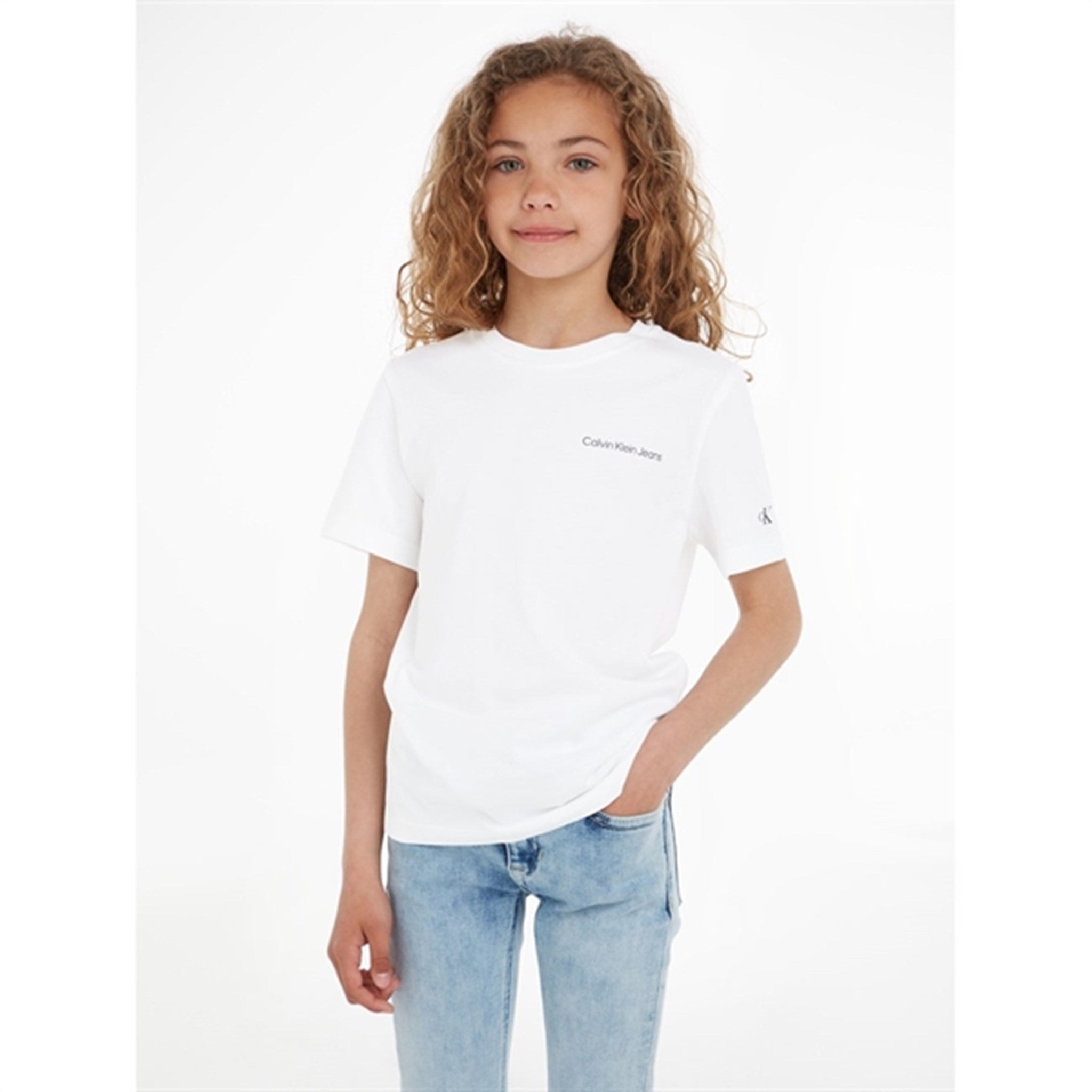 Calvin Klein Chest Inst. Logo T-Shirt Bright White 5
