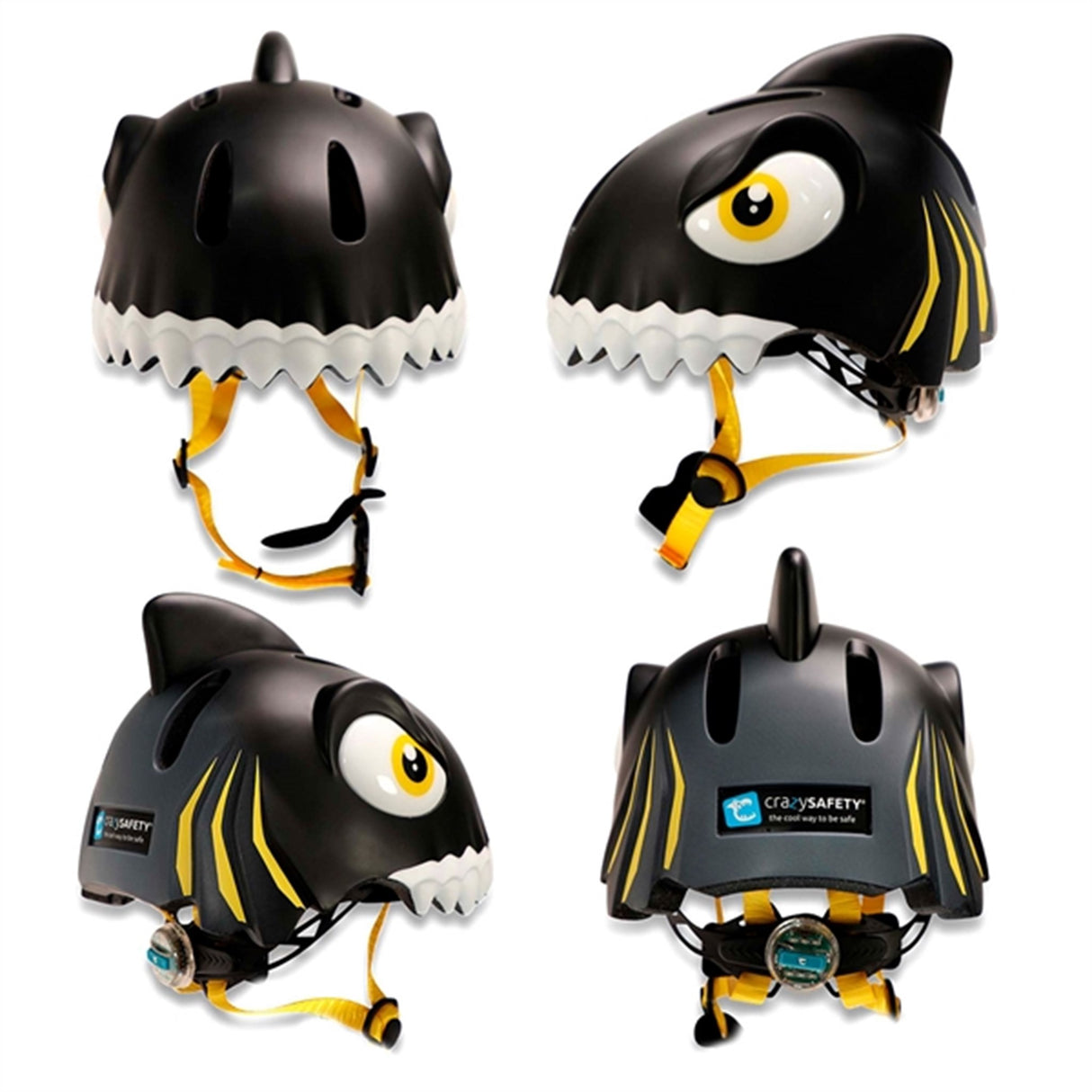 Crazy Safety Haj Cykelhjelm Black