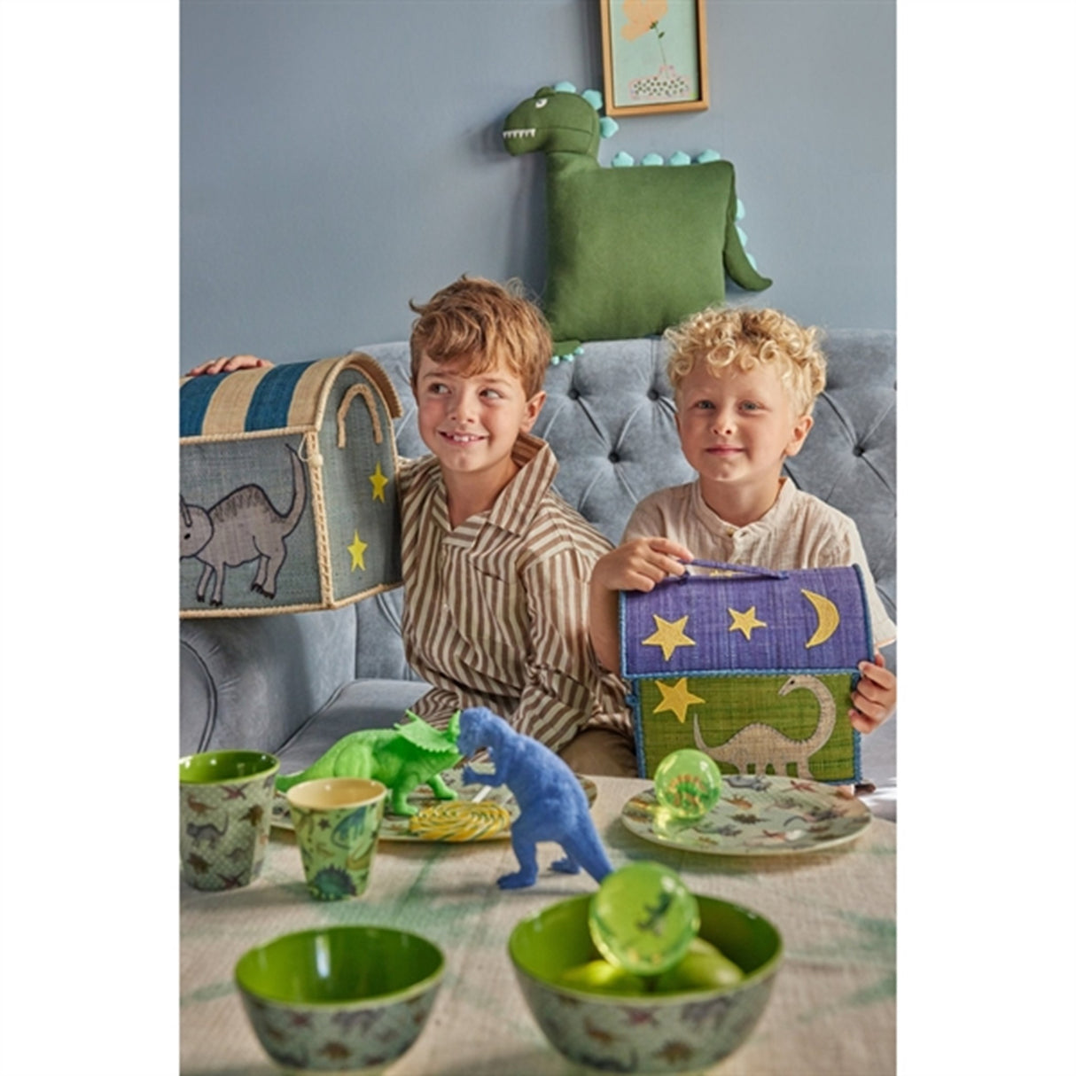 RICE Green Dinosaur Pude
