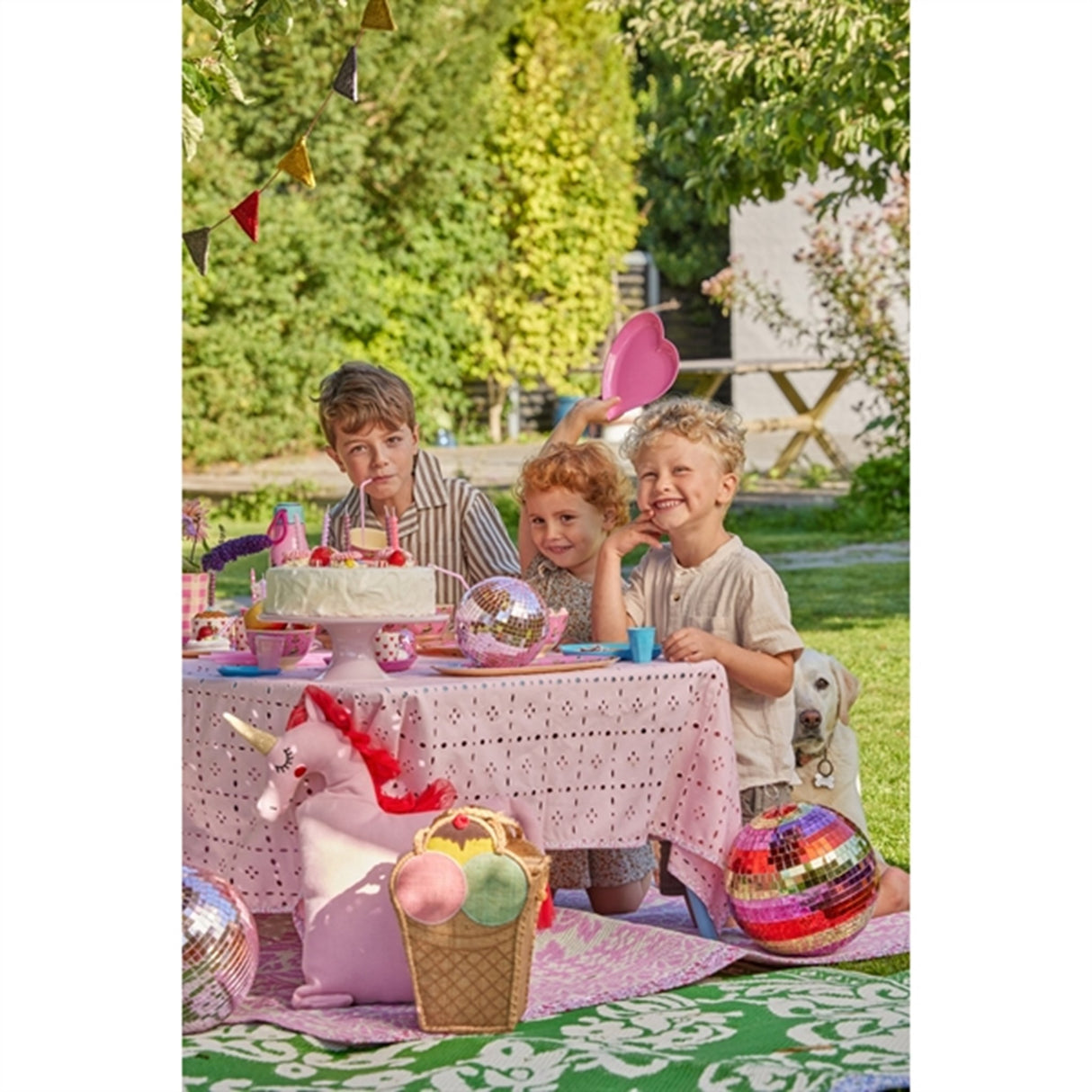 RICE Soft Pink Enhjørning Pude