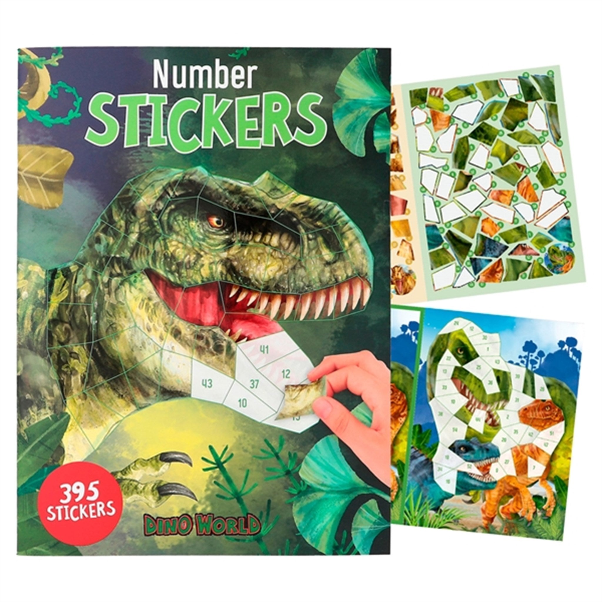Dino World Number Stickersbog 2