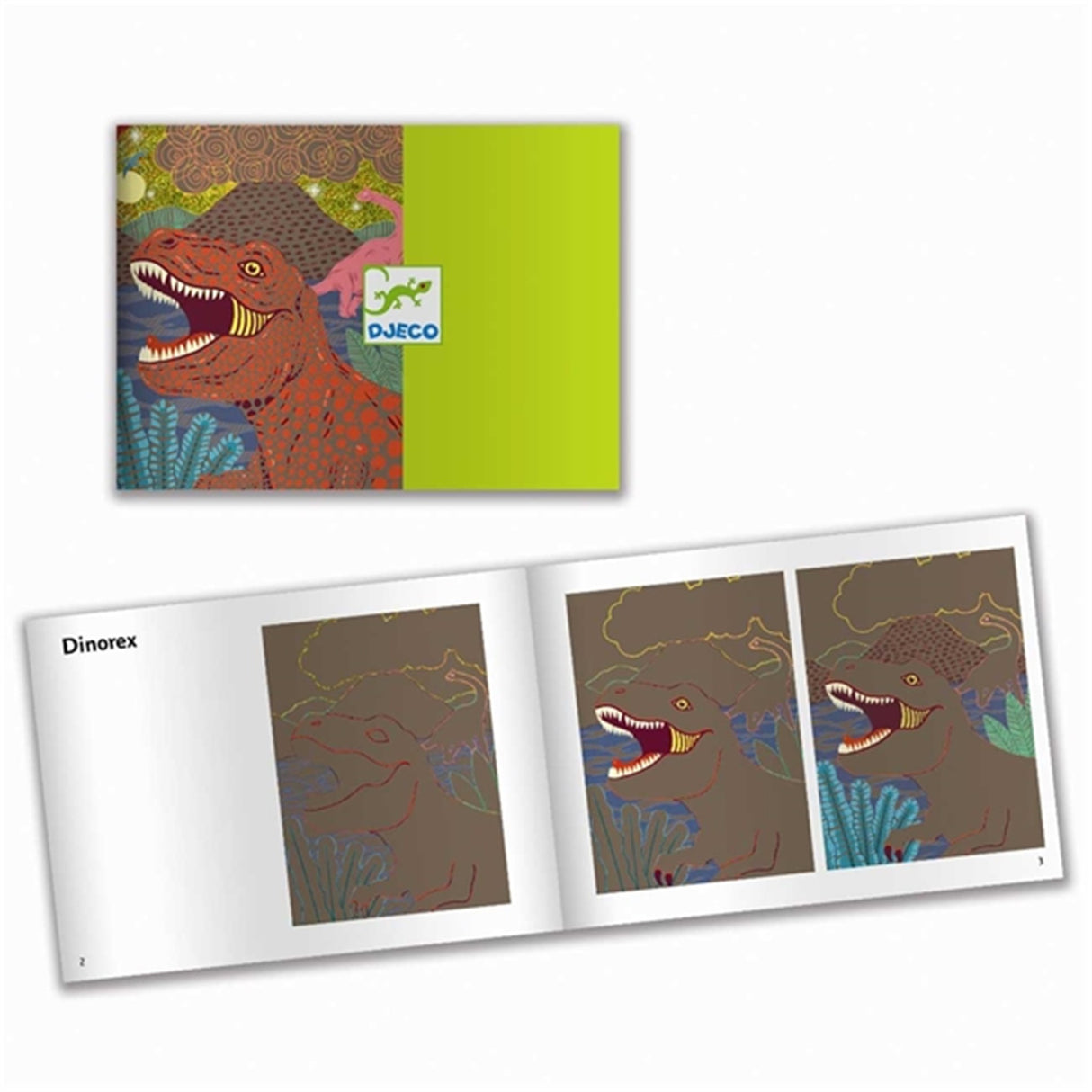 Djeco Scratch Kort - Dino