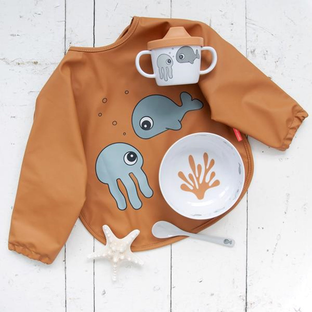 Done by Deer Forklæde Sea Friends Mustard