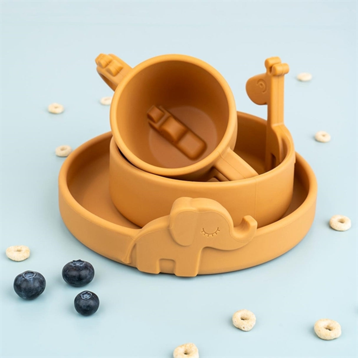 Done by Deer Peekaboo Rund Tallerken Elphee Mustard