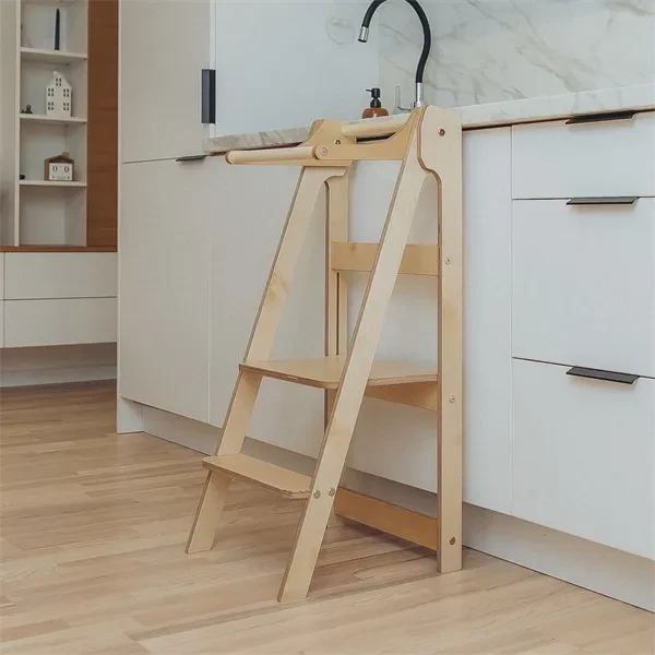 Duck Woodworks Foldbart Læringstårn Natural