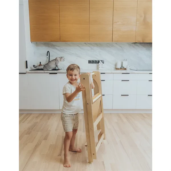 Duck Woodworks Foldbart Læringstårn Natural