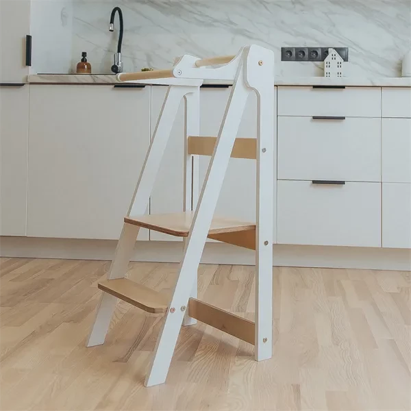 Duck Woodworks Foldbart Læringstårn White