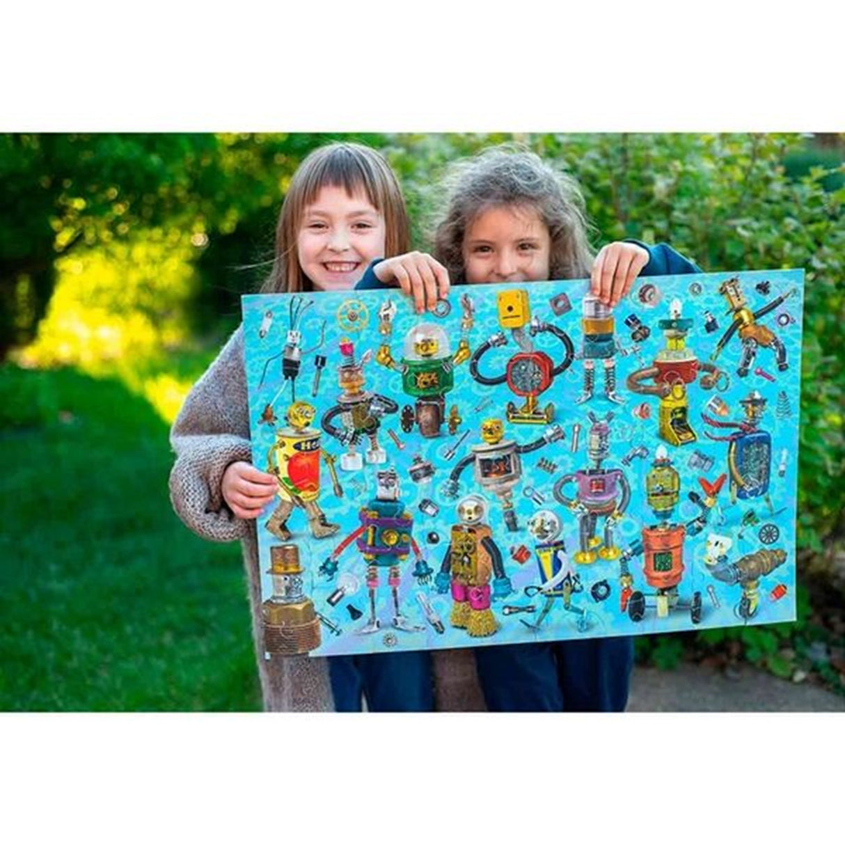 Eeboo Puslespil 100 Brikker - Robotter