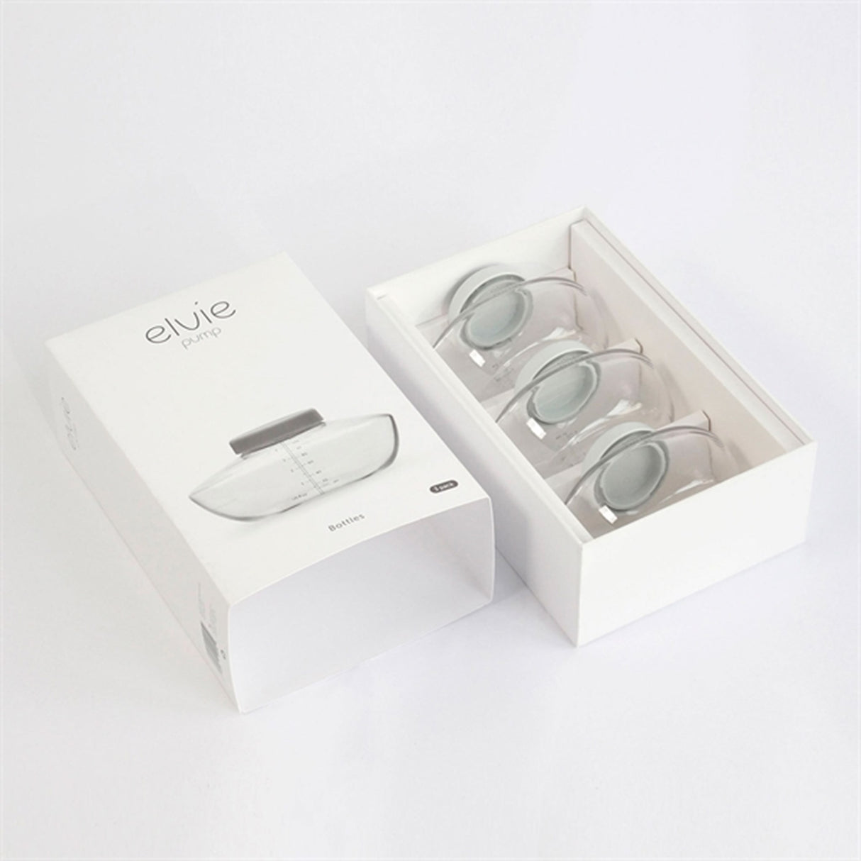 Elvie Flasker Til Brystmælk 150 ml 3-Pak White