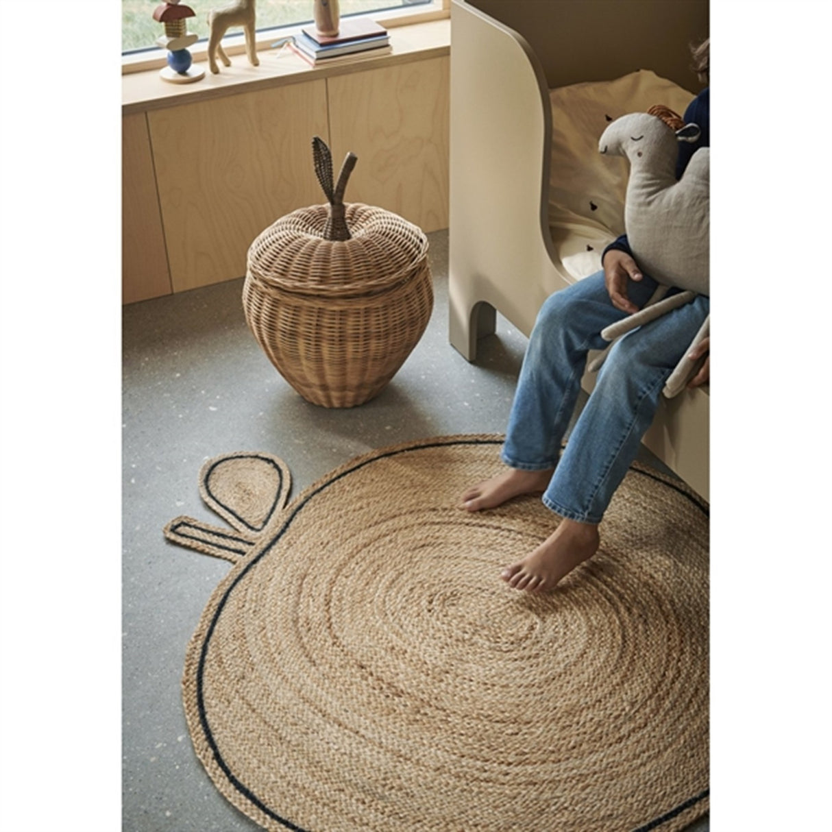 Ferm Living Apple Flettet Jute Tæppe Natural