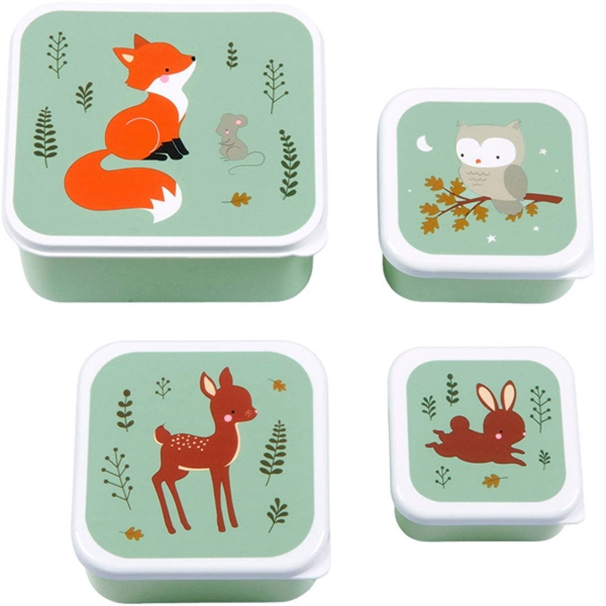 A Little Lovely Company Madkasse og Snackbox Forest Friends