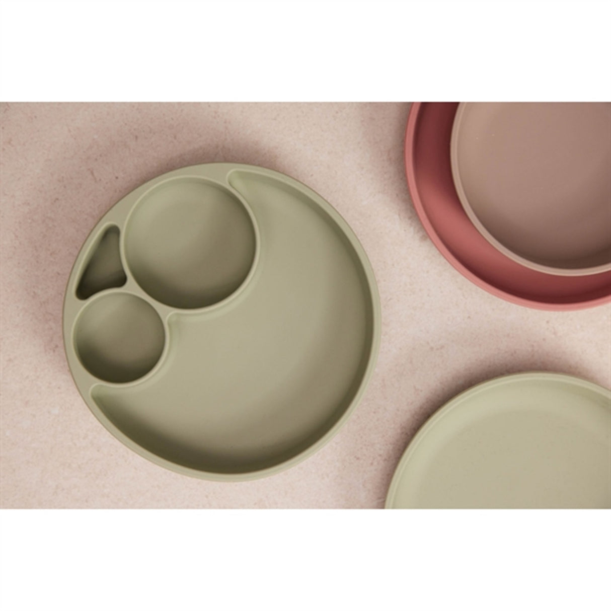 FILIBABBA Tallerken Ruminddelt Green