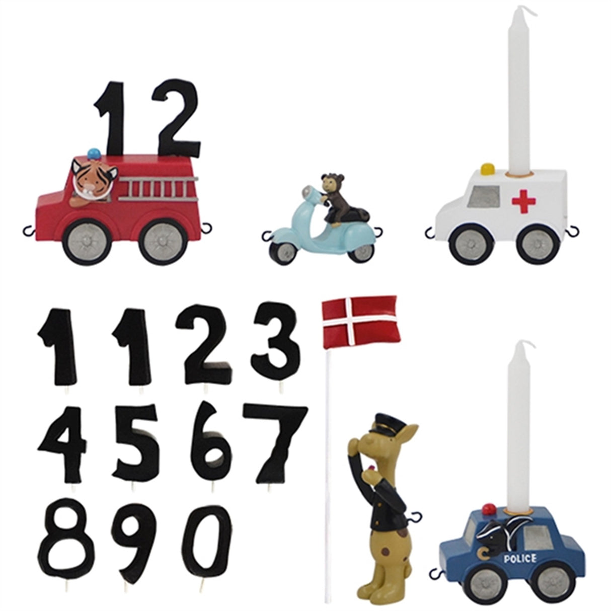 Kids by Friis Fødselsdagstog Biler