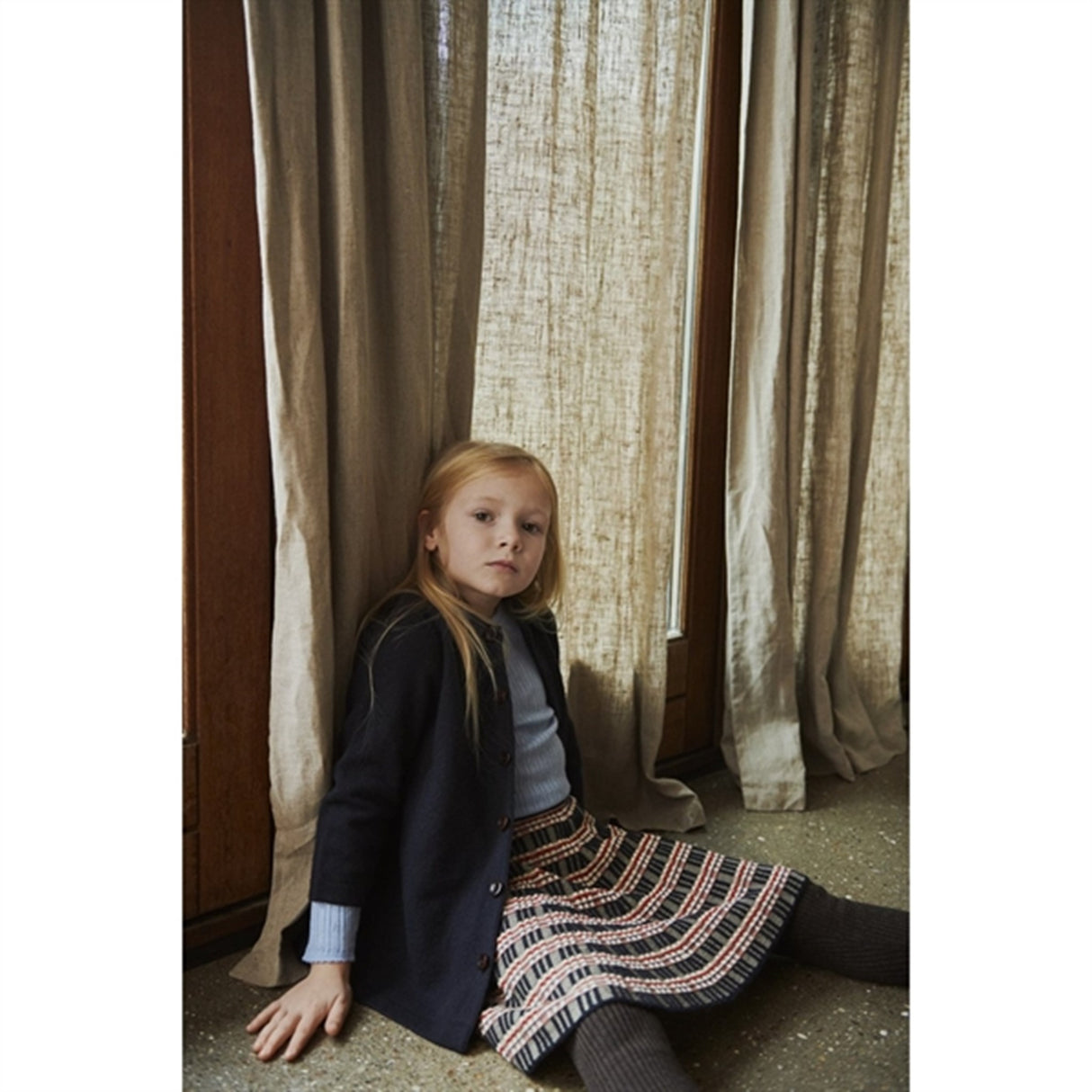 FUB Rib Nederdel Dark Navy