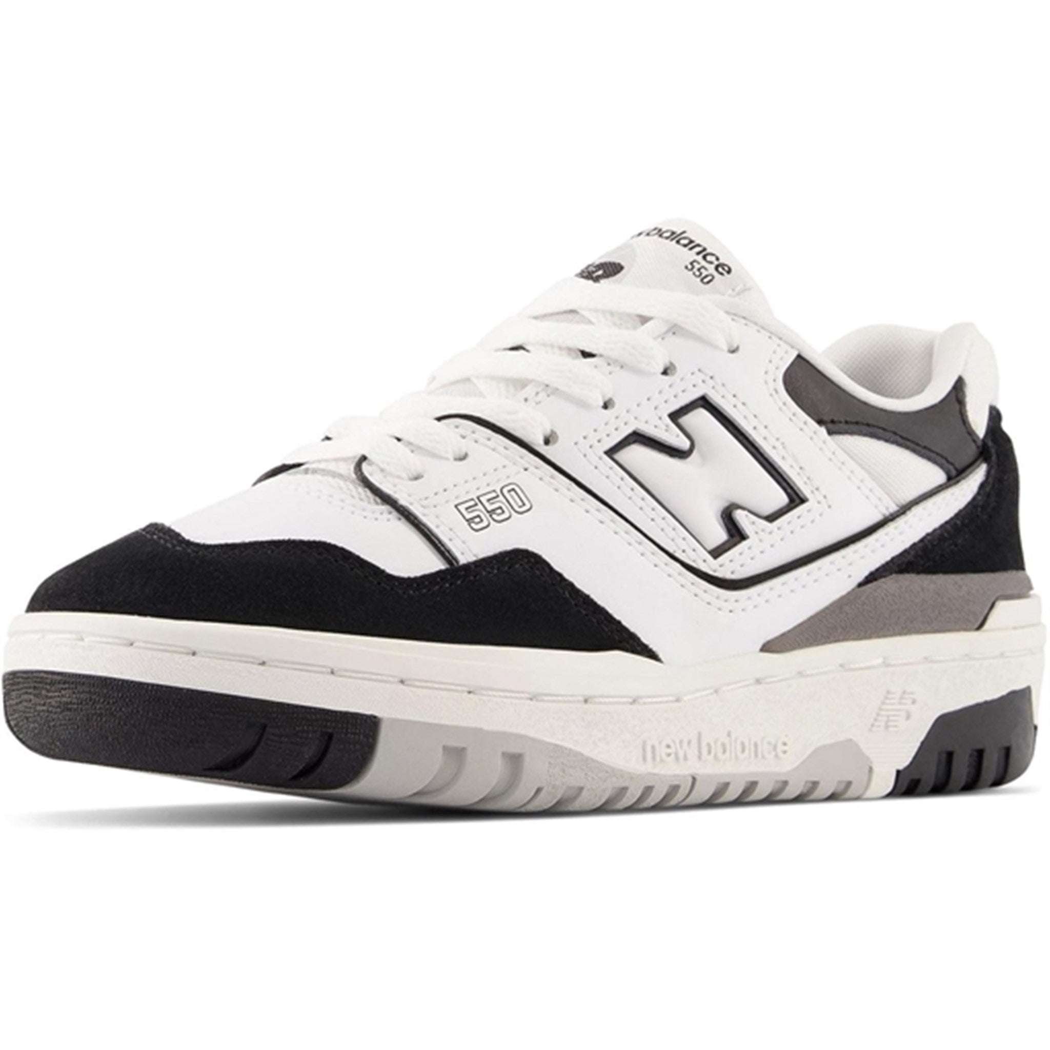 New Balance BB550 Kids Bungee Lace Sneakers White 6