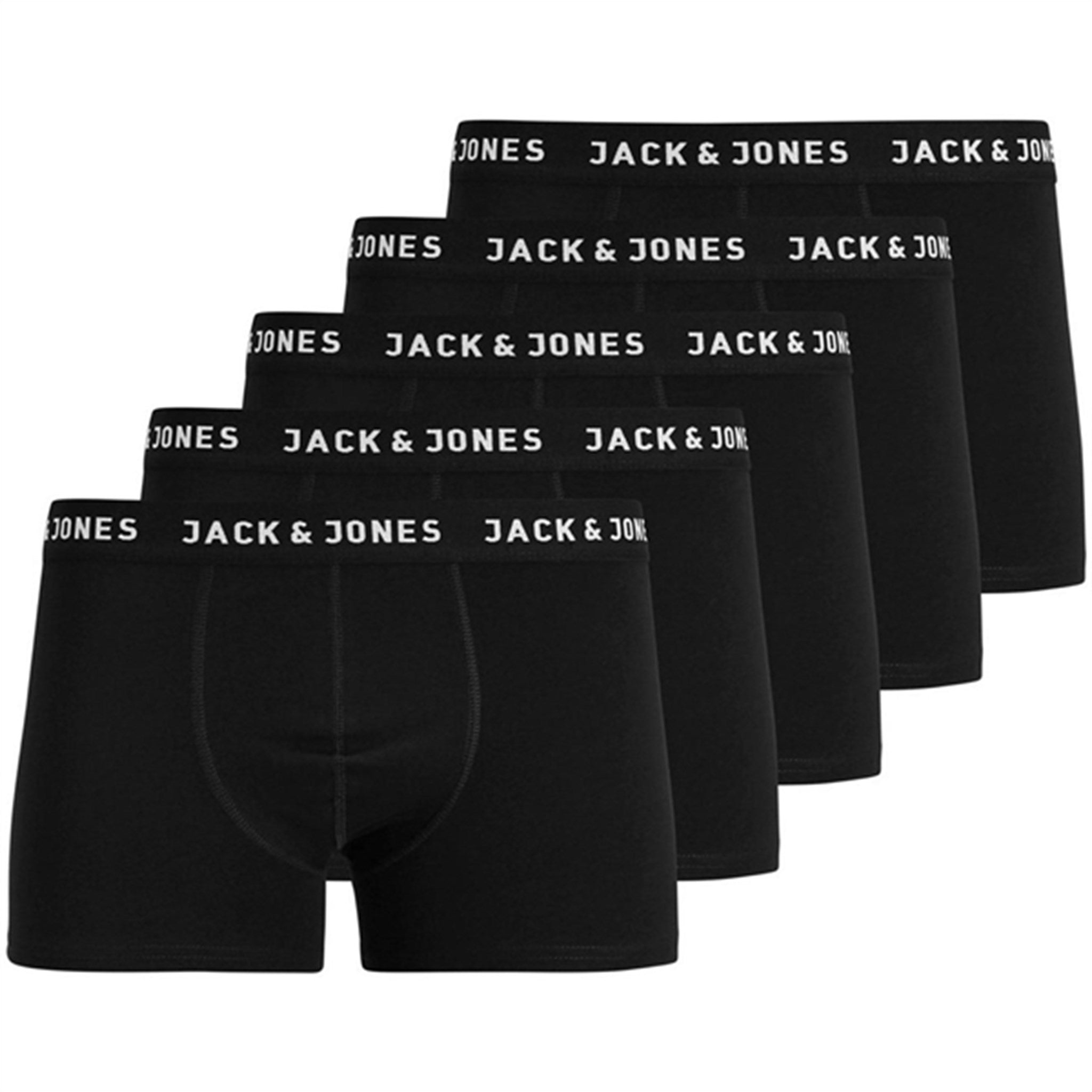 Jack & Jones Junior Black Huey Boxershorts 5-pak Noos