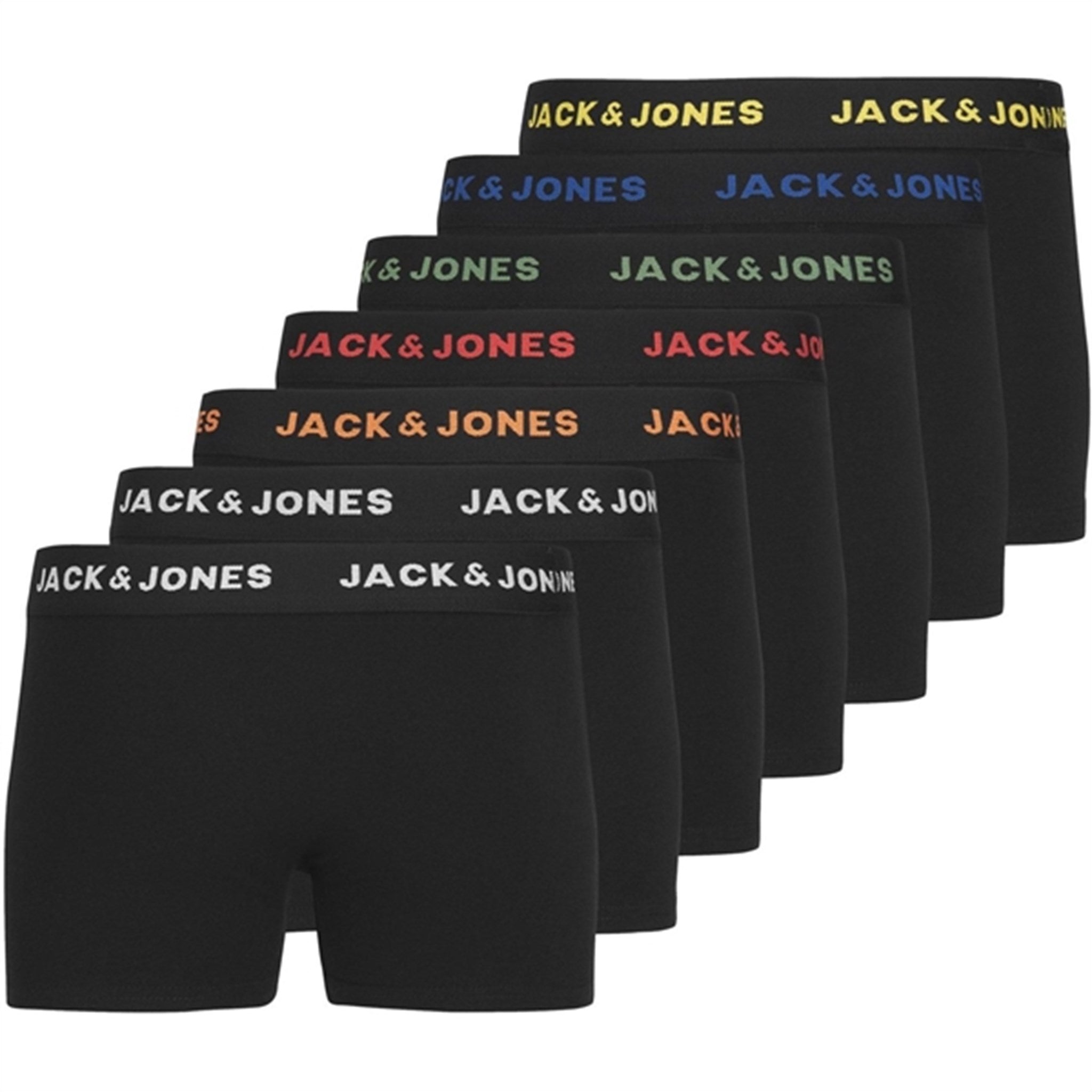 Jack & Jones Junior Black Basic Boxershorts 7-pak Noos