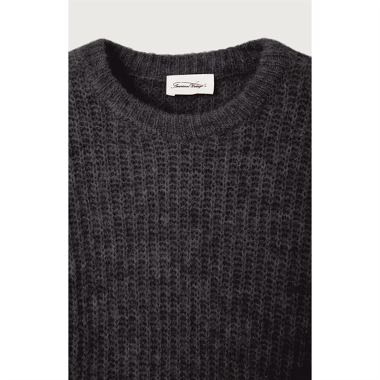 American Vintage Strik Bluse East Charcoal Melange