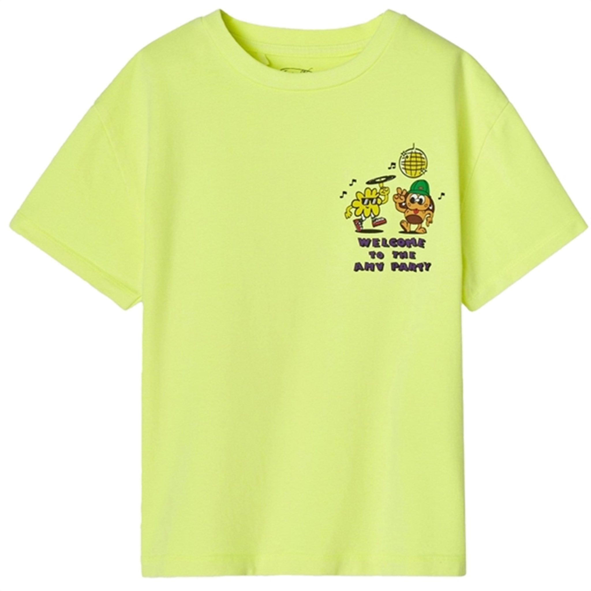 American Vintage T-Shirt Fizvalley Neon Yellow