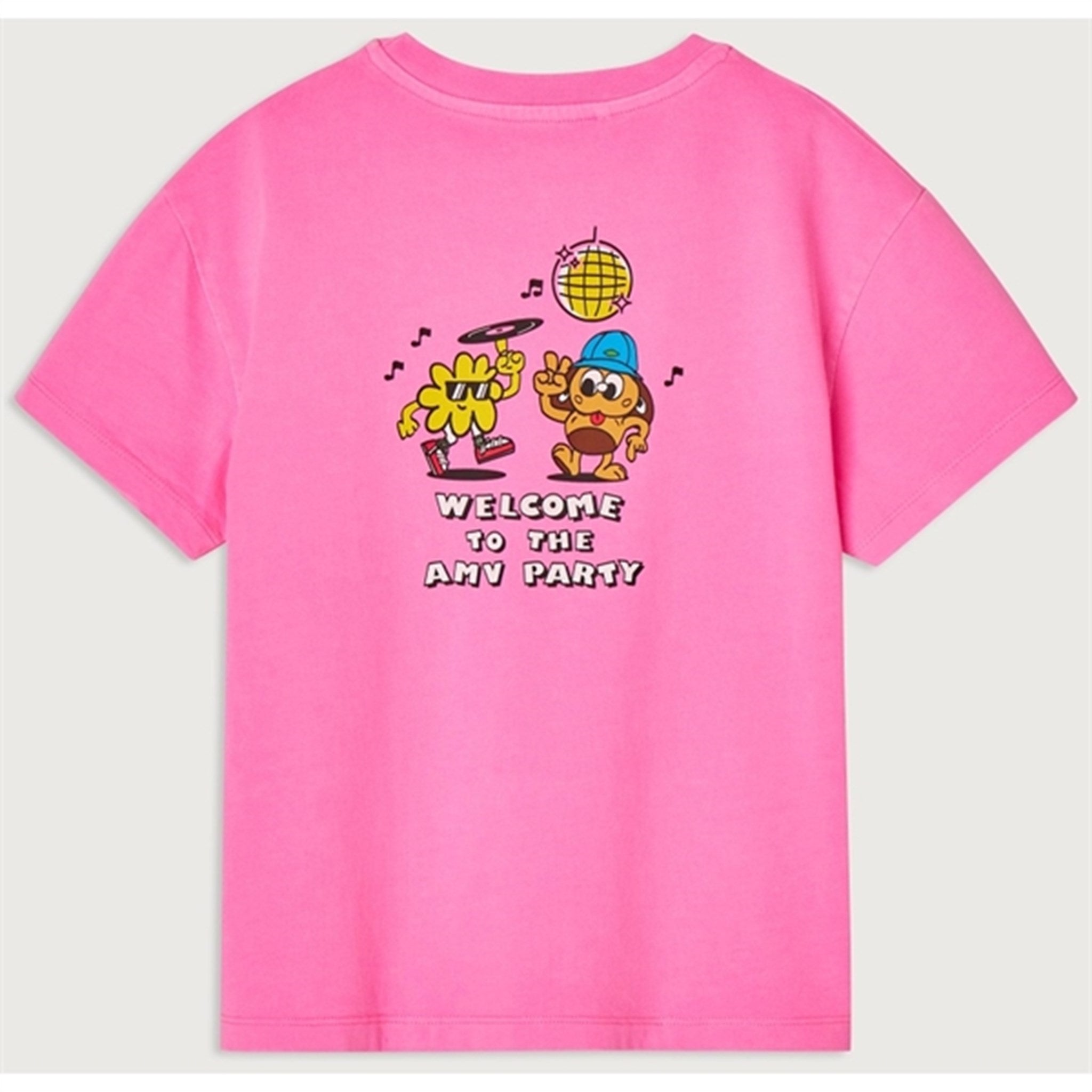 American Vintage T-Shirt Fizvalley Fluo Pink 3