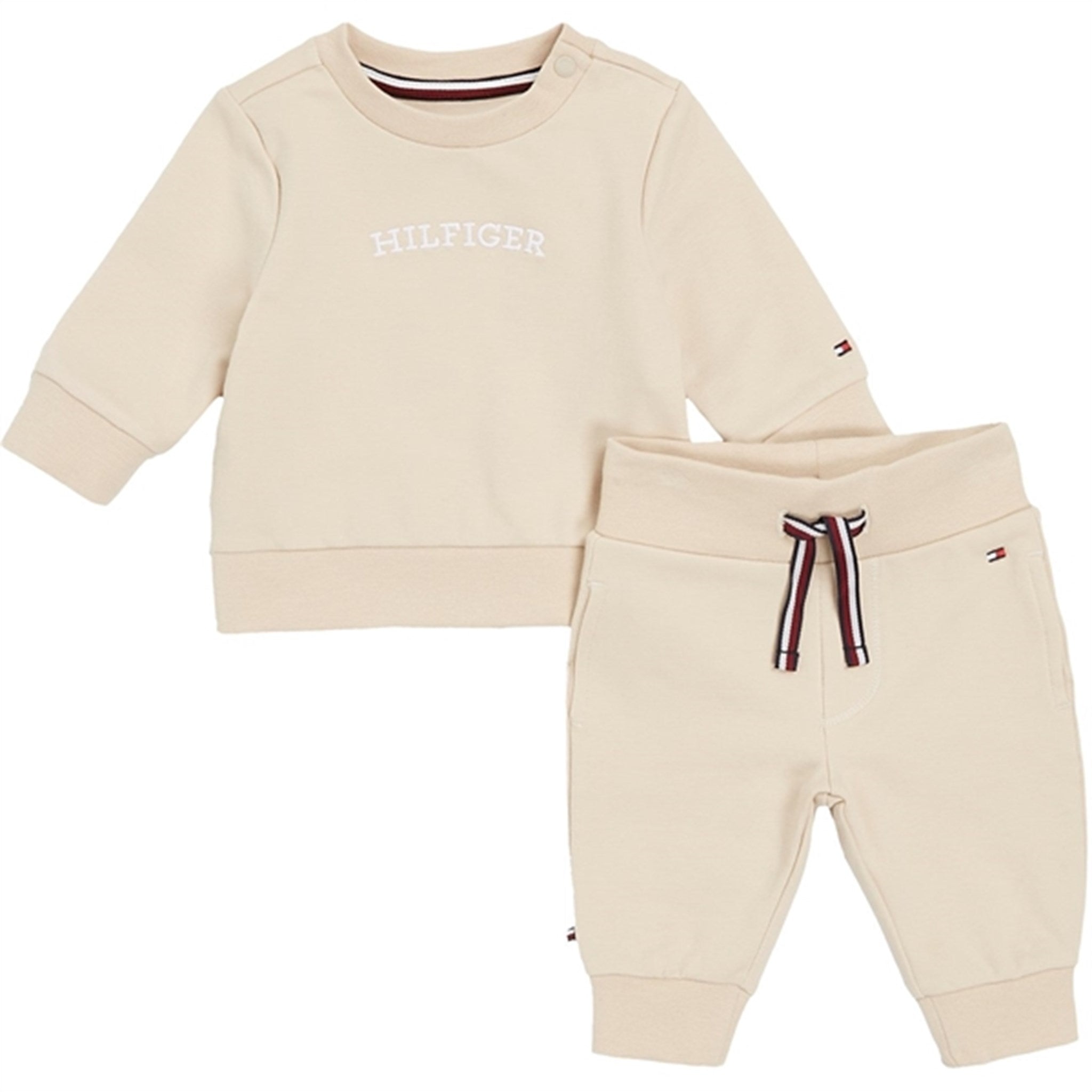 Tommy Hilfiger Baby Curved Monotype Sweatsæt Classic Beige
