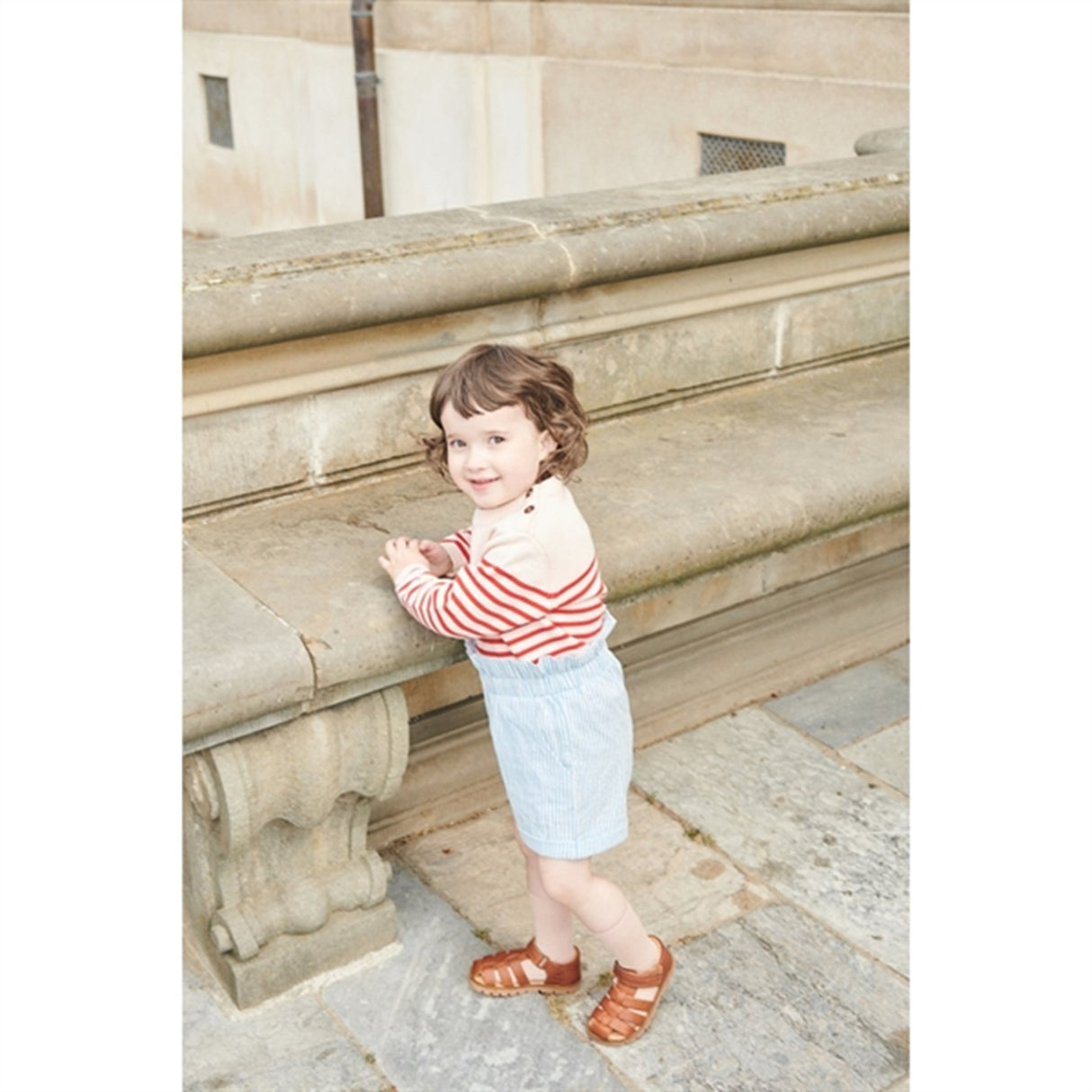 Copenhagen Colors Dusty Rose/Red Comb. Strik Sailor Stribet Sweater